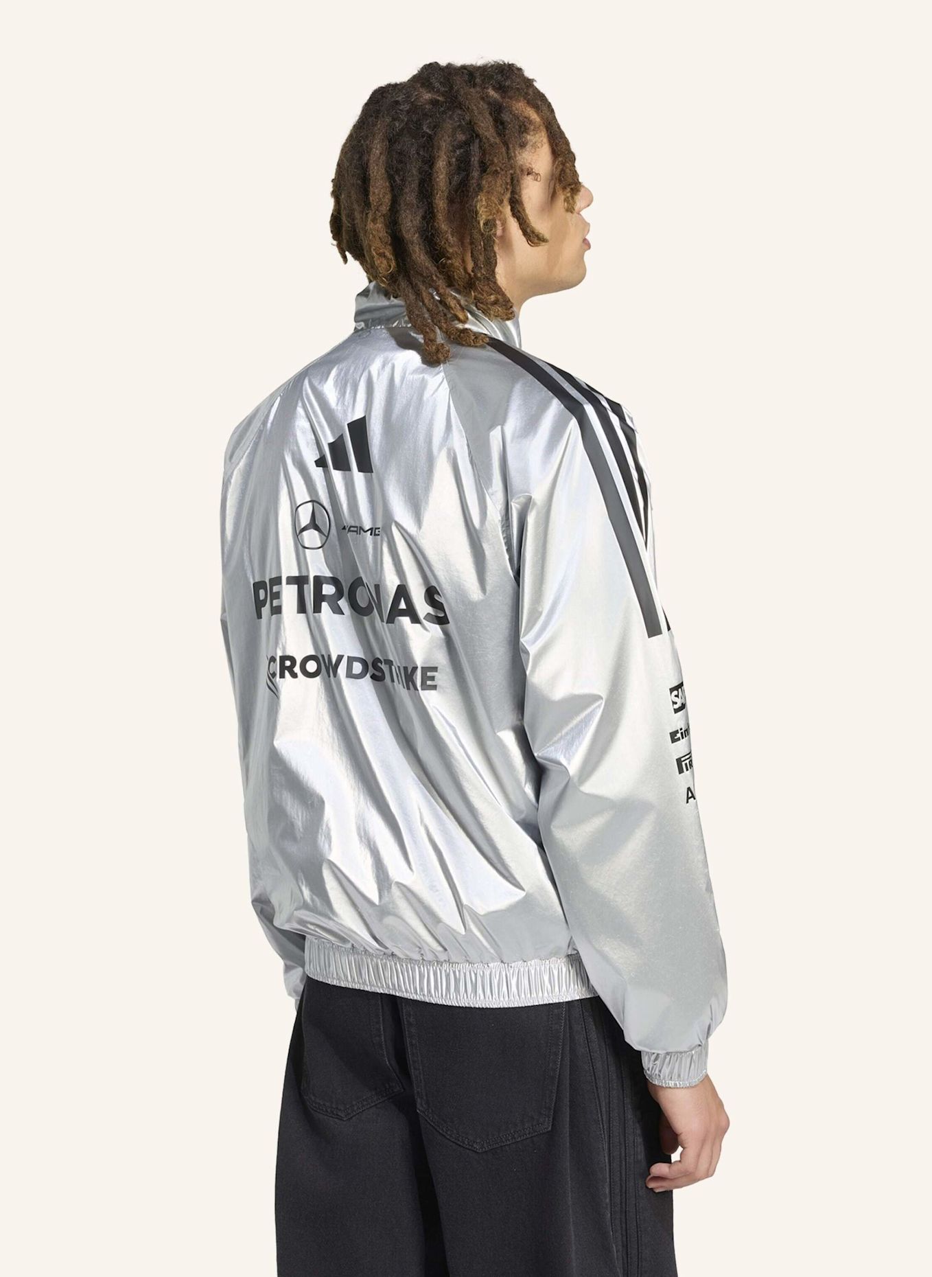 adidas MERCEDES - AMG PETRONAS FORMULA 1 TEAM SILVER JACKE: SILBER