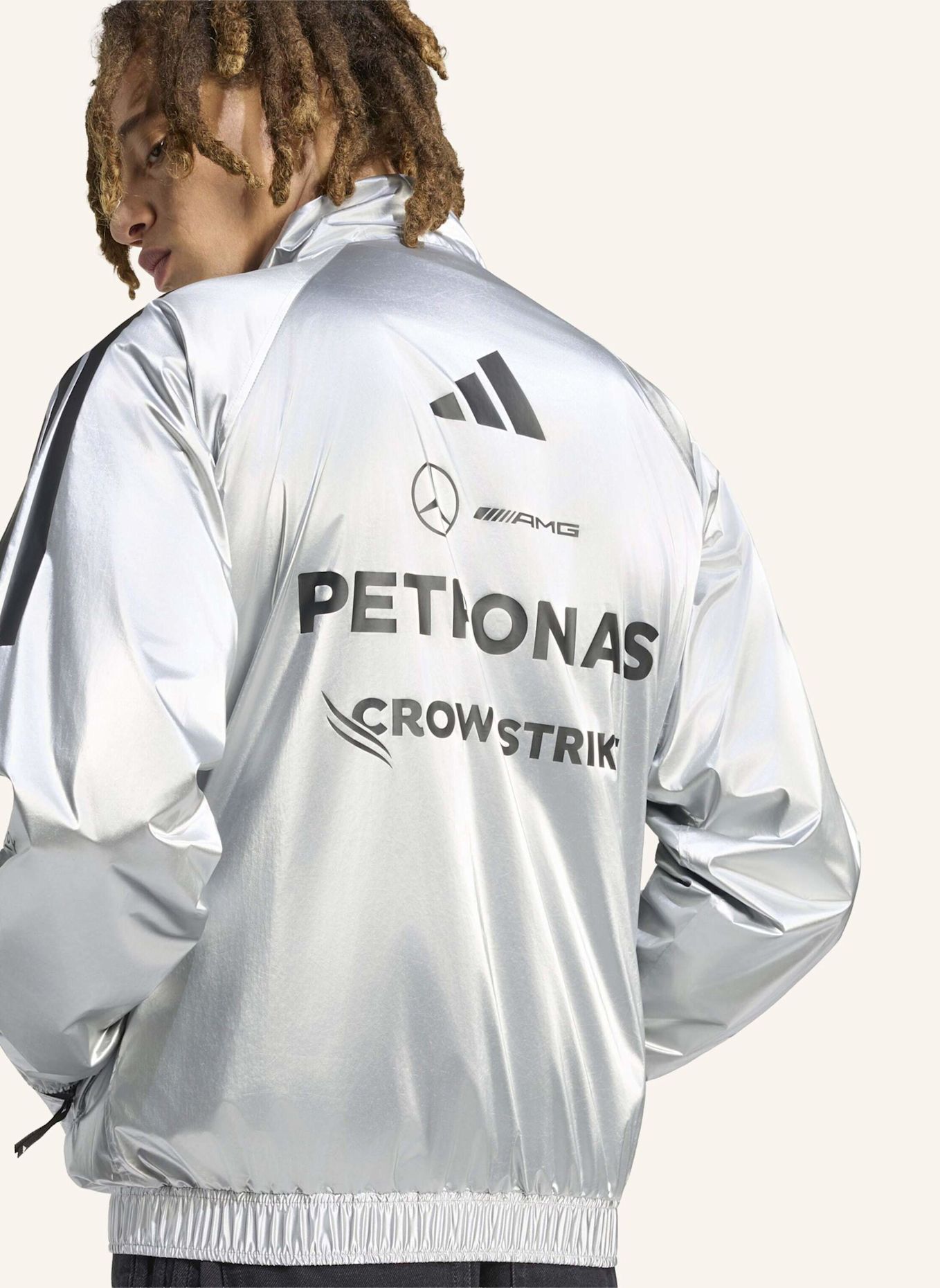 adidas MERCEDES - AMG PETRONAS FORMULA 1 TEAM SILVER JACKE: SILBER