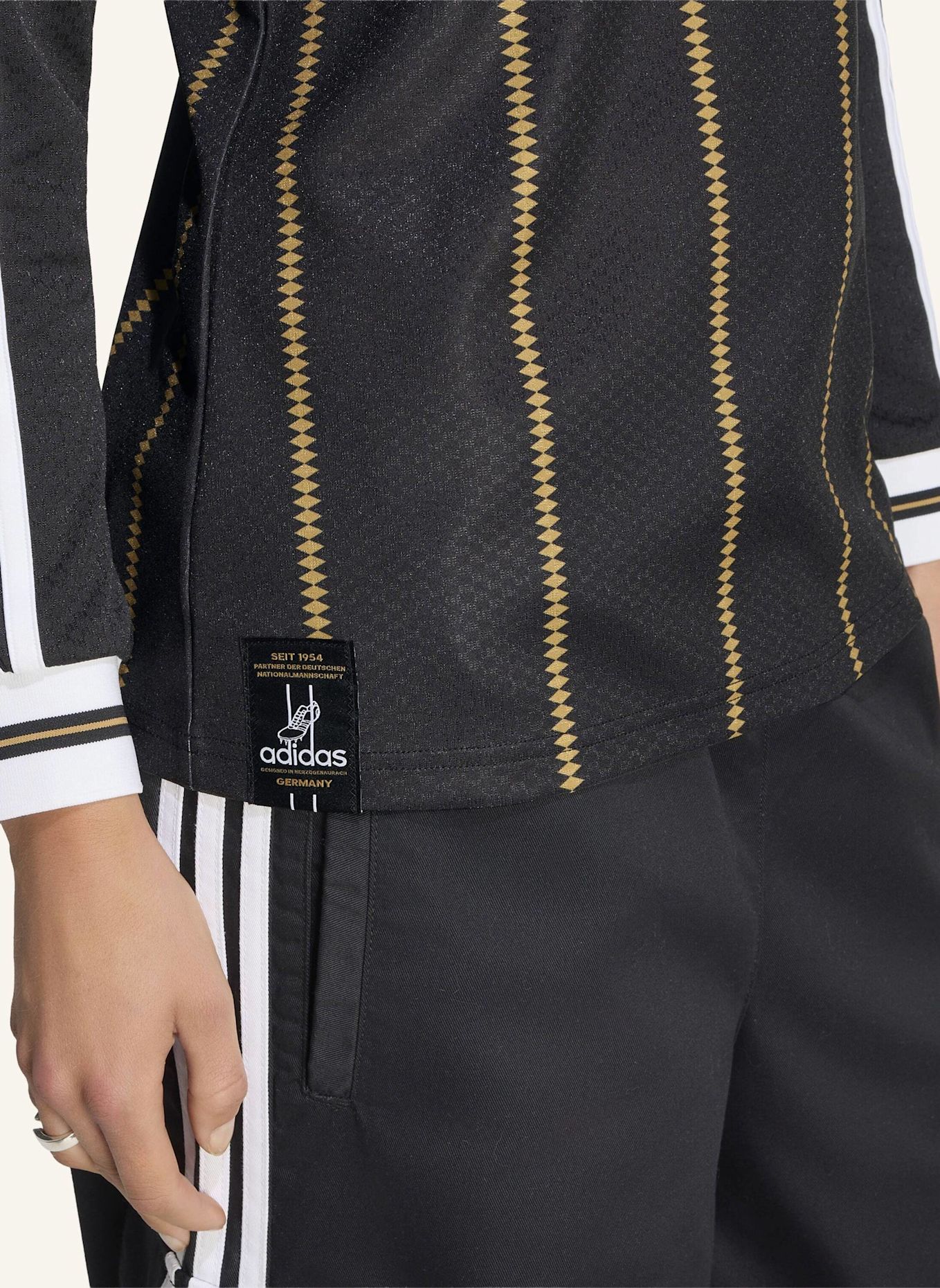 adidas DEUTSCHLAND 26 AUSWEICHTRIKOT, LANGÄRMLIG: SCHWARZ