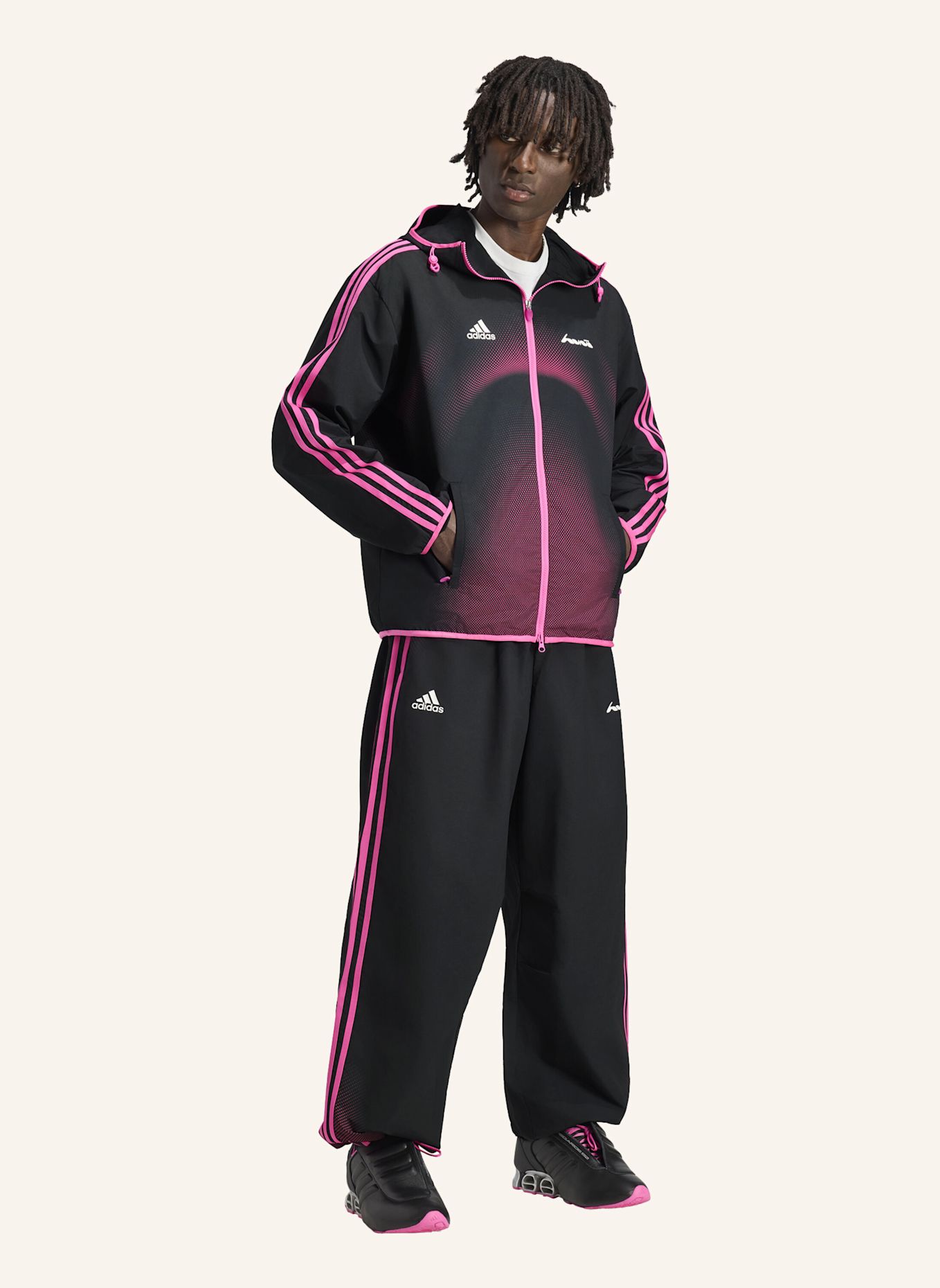 adidas Originals HUNI TRAININGSHOSE: SCHWARZ