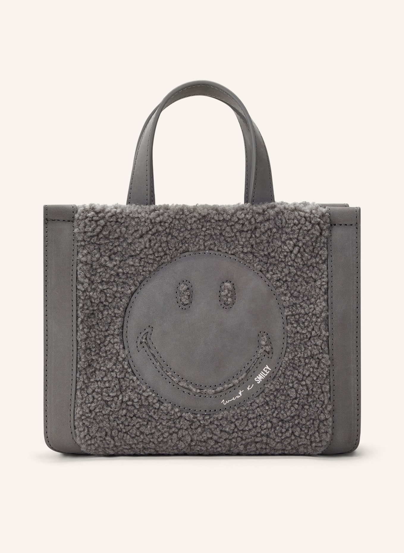 WEAT Handtasche MINI TOTE SMILEY, Farbe: GRAU (Bild 1)
