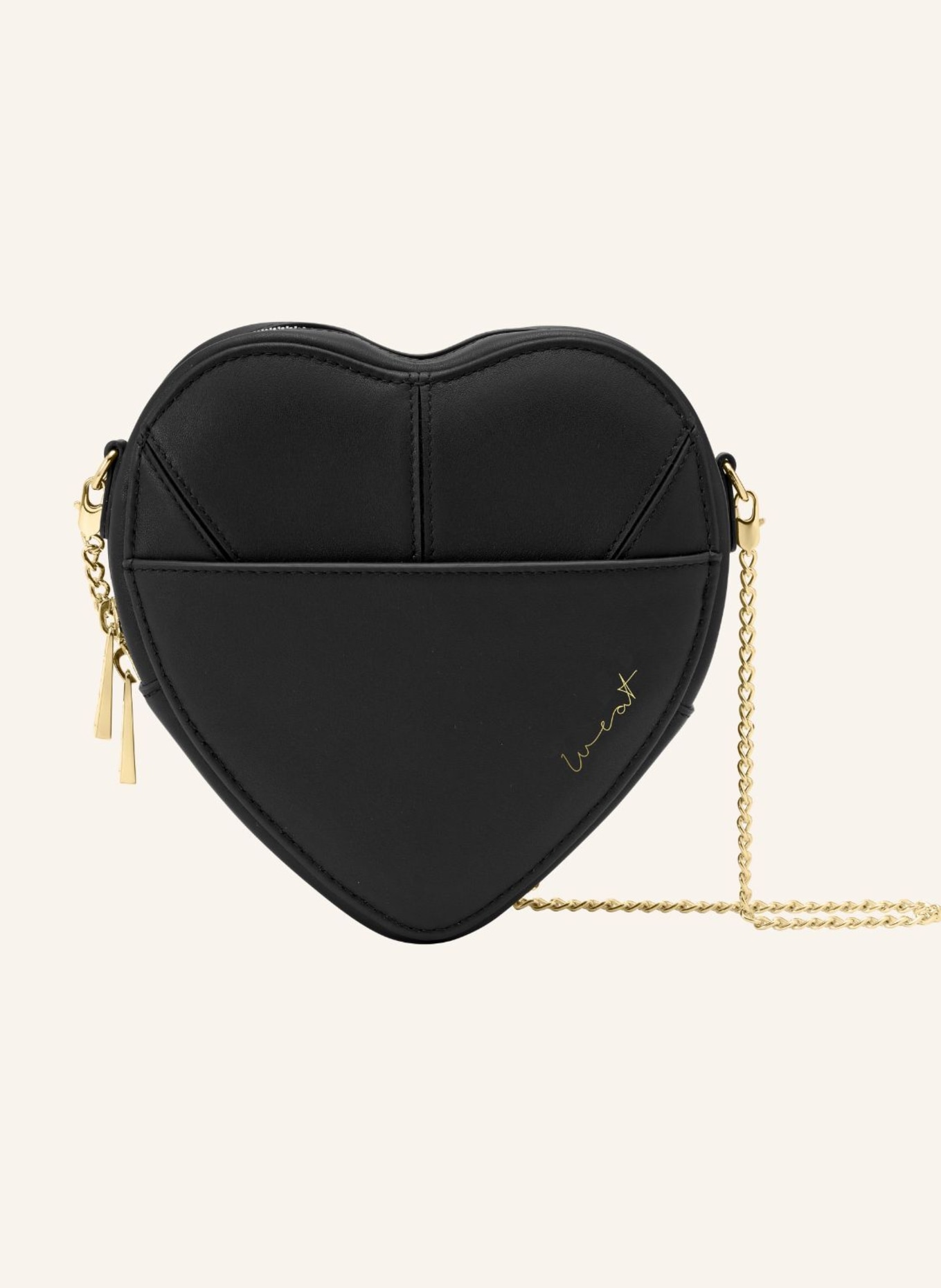 WEAT Handtasche BIG HEART: SCHWARZ