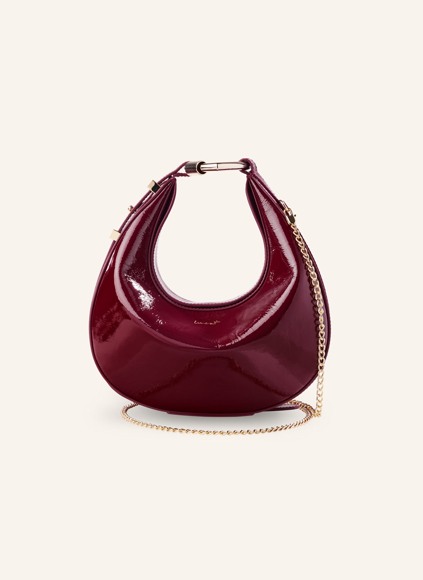 WEAT Handtasche HALFMOON BAG: DUNKELROT