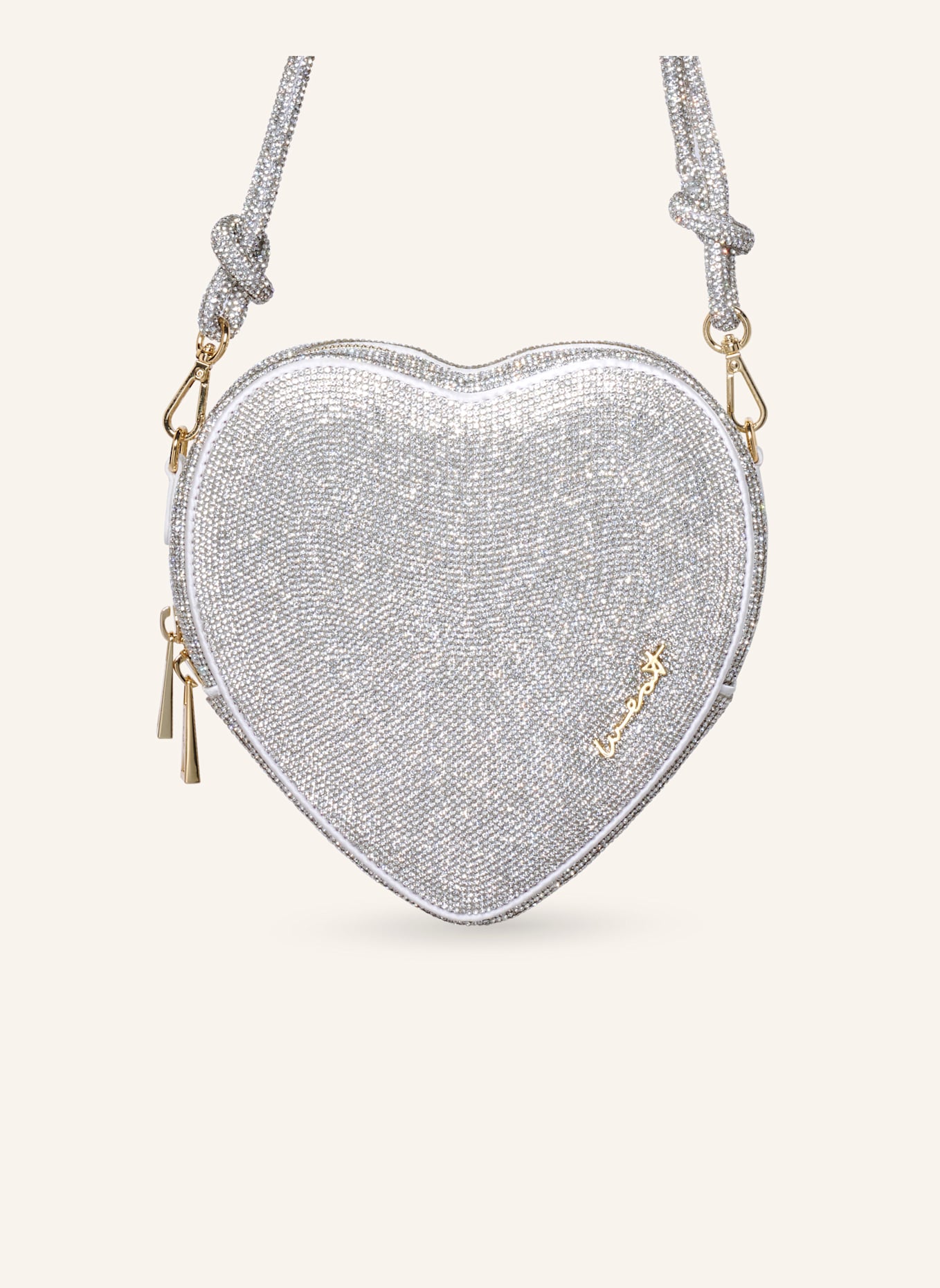 WEAT Handtasche BIG HEART: SILBER