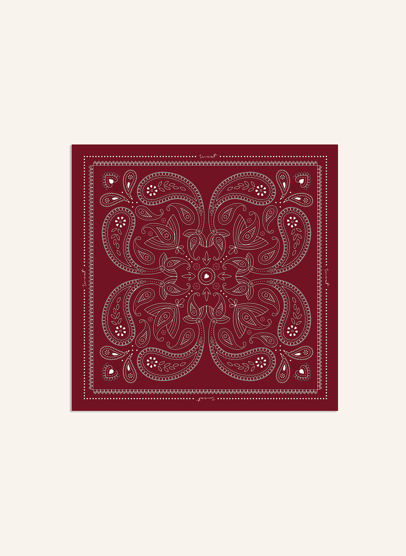 WEAT Schal PAISLEY: ROT