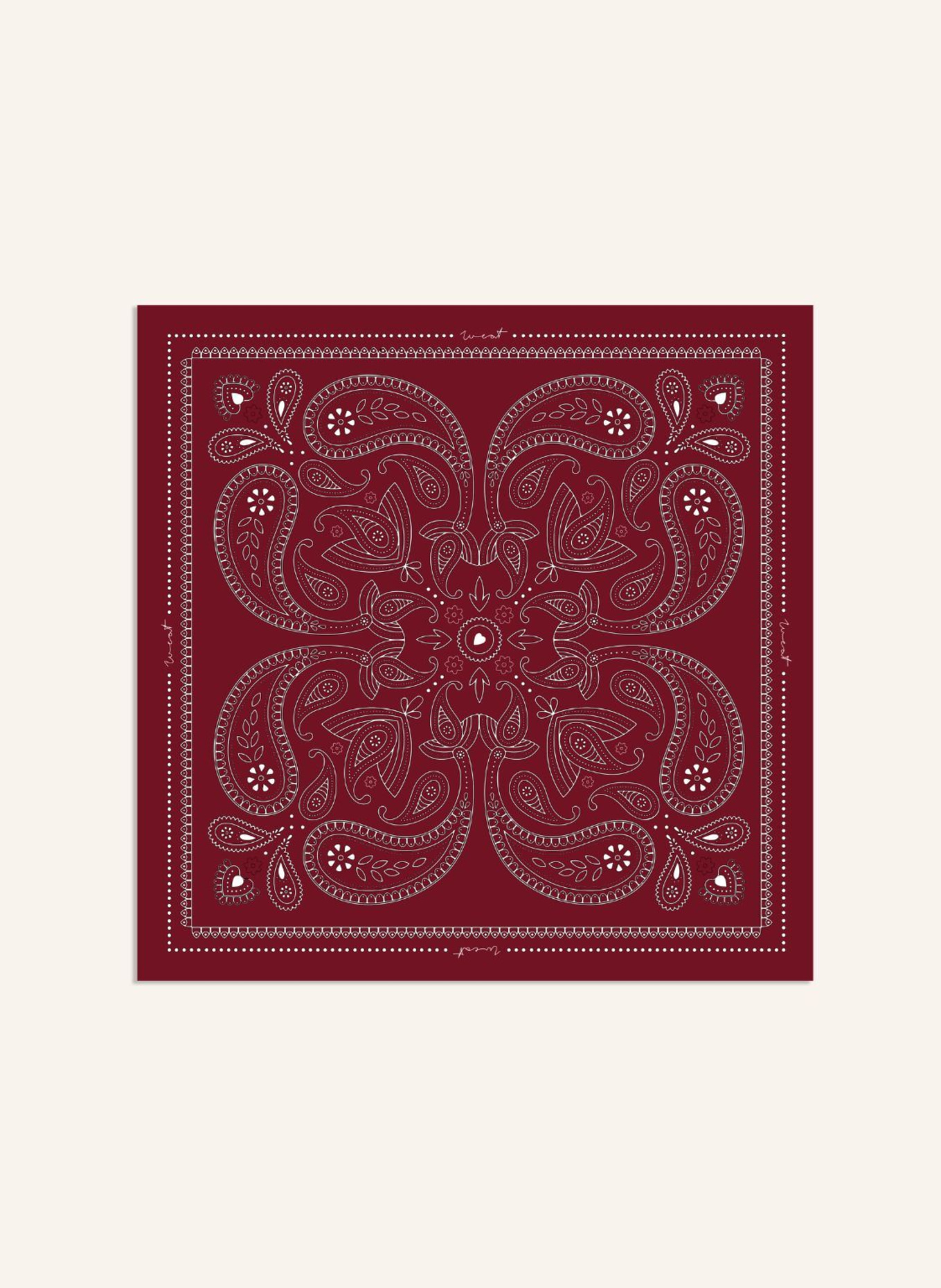WEAT Schal PAISLEY: ROT