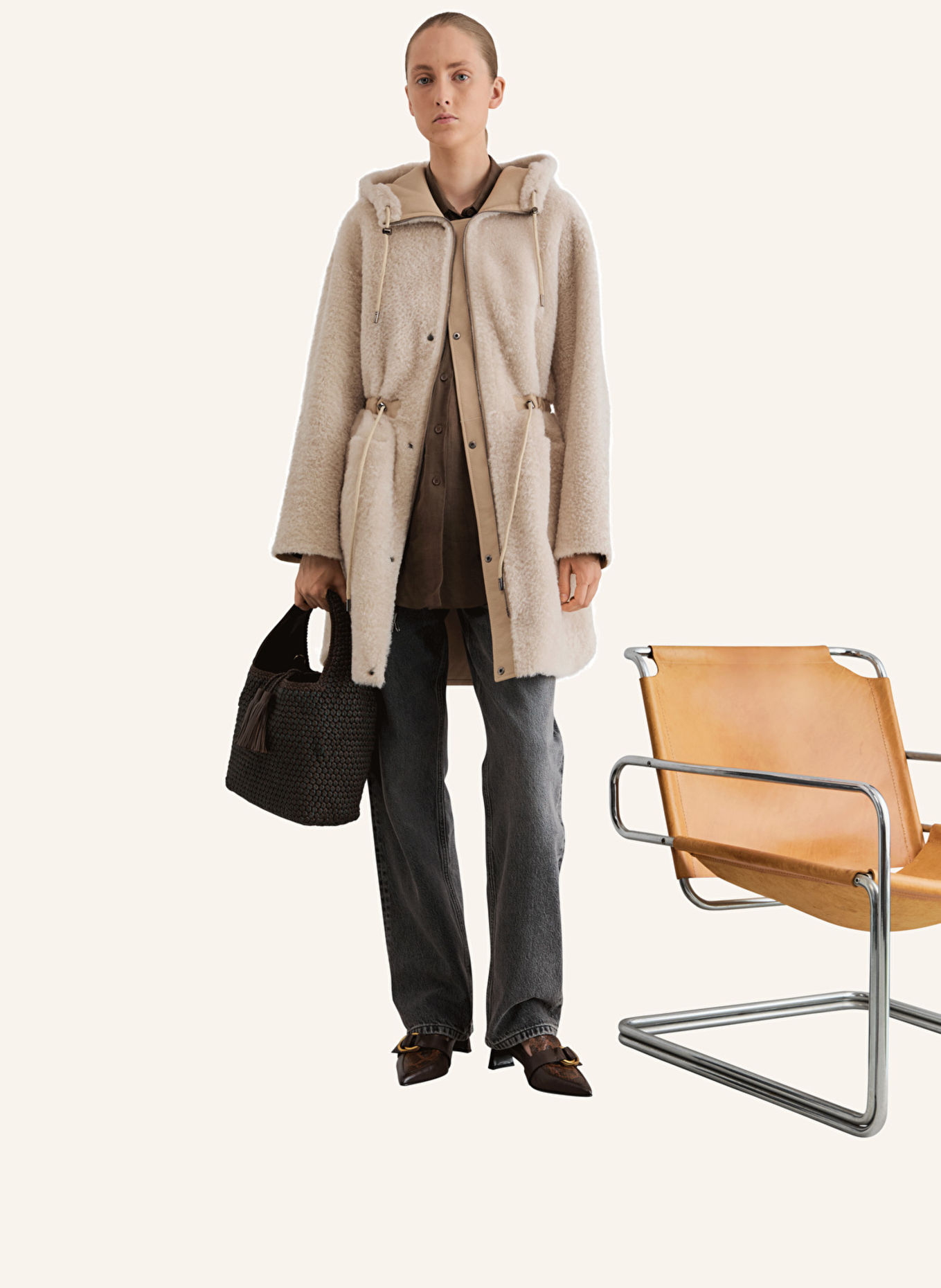 LOTTUSSE Parka mit Kapuze PRAGA: WEISS