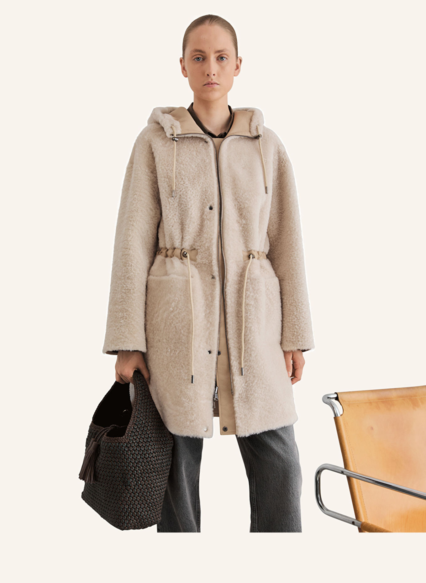 LOTTUSSE Parka mit Kapuze PRAGA: WEISS