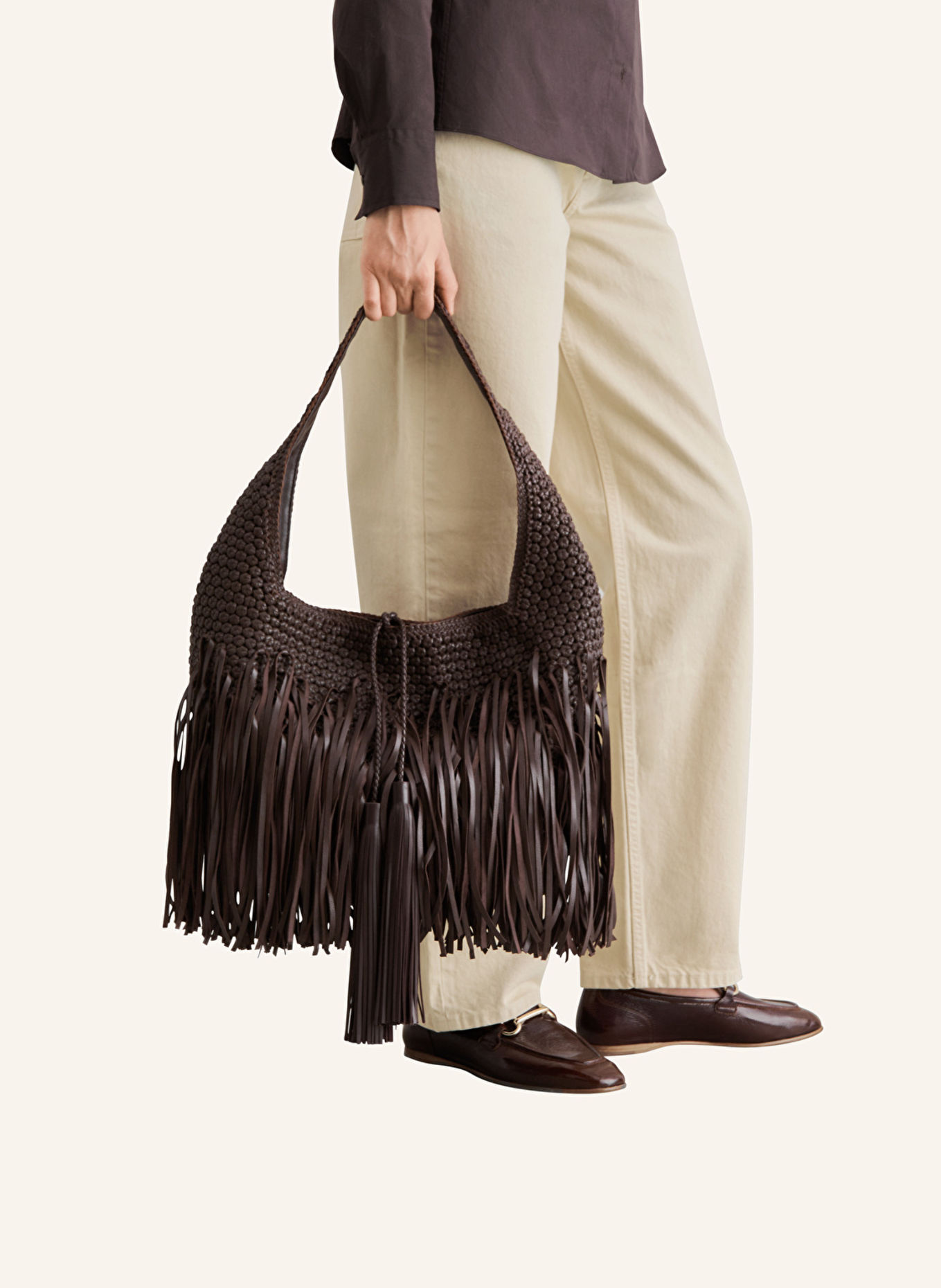 LOTTUSSE Hobo-bag NOODBAG: BRAUN