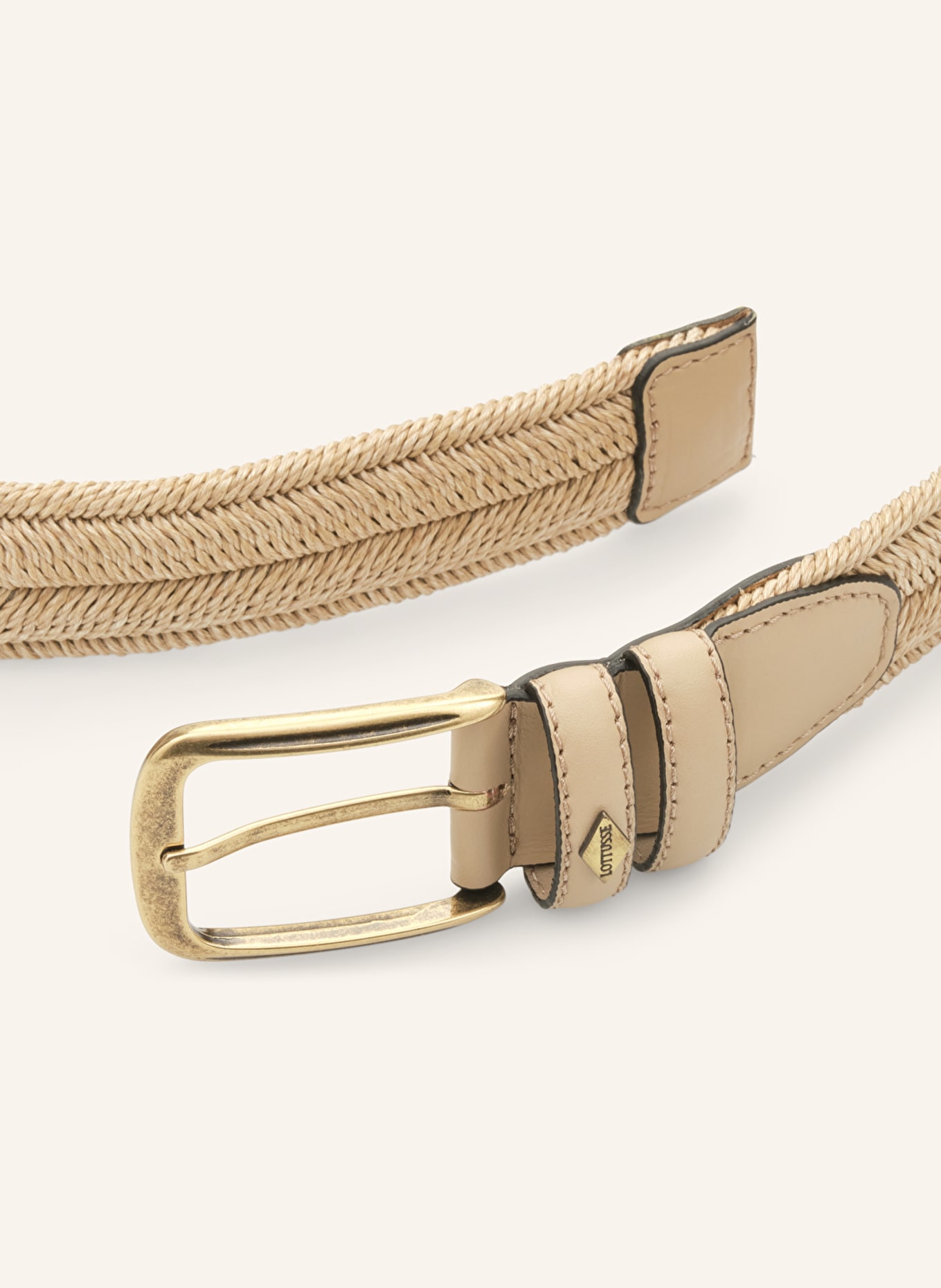 LOTTUSSE Gürtel GEFLOCHTEN: BEIGE