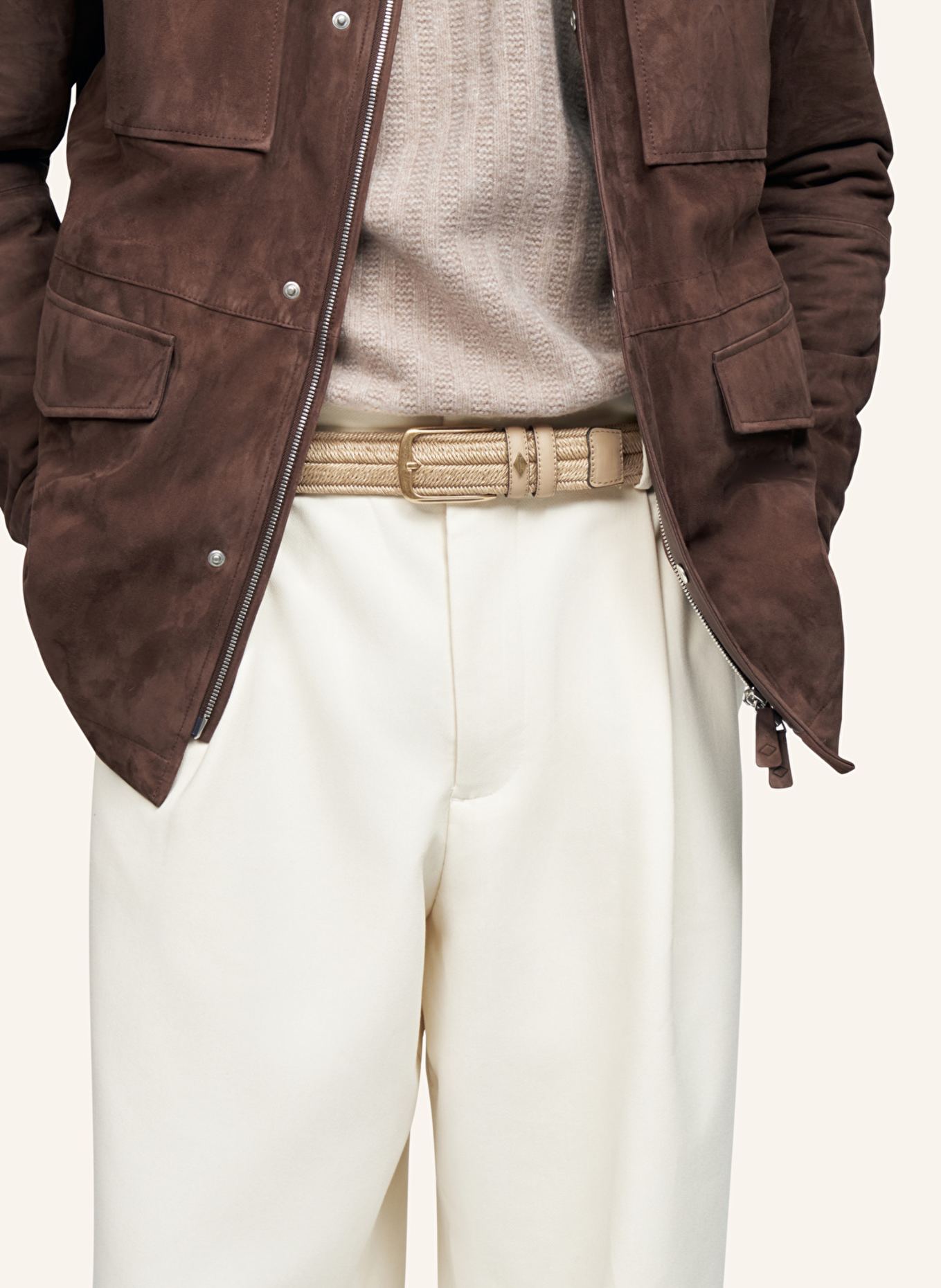 LOTTUSSE Gürtel GEFLOCHTEN: BEIGE