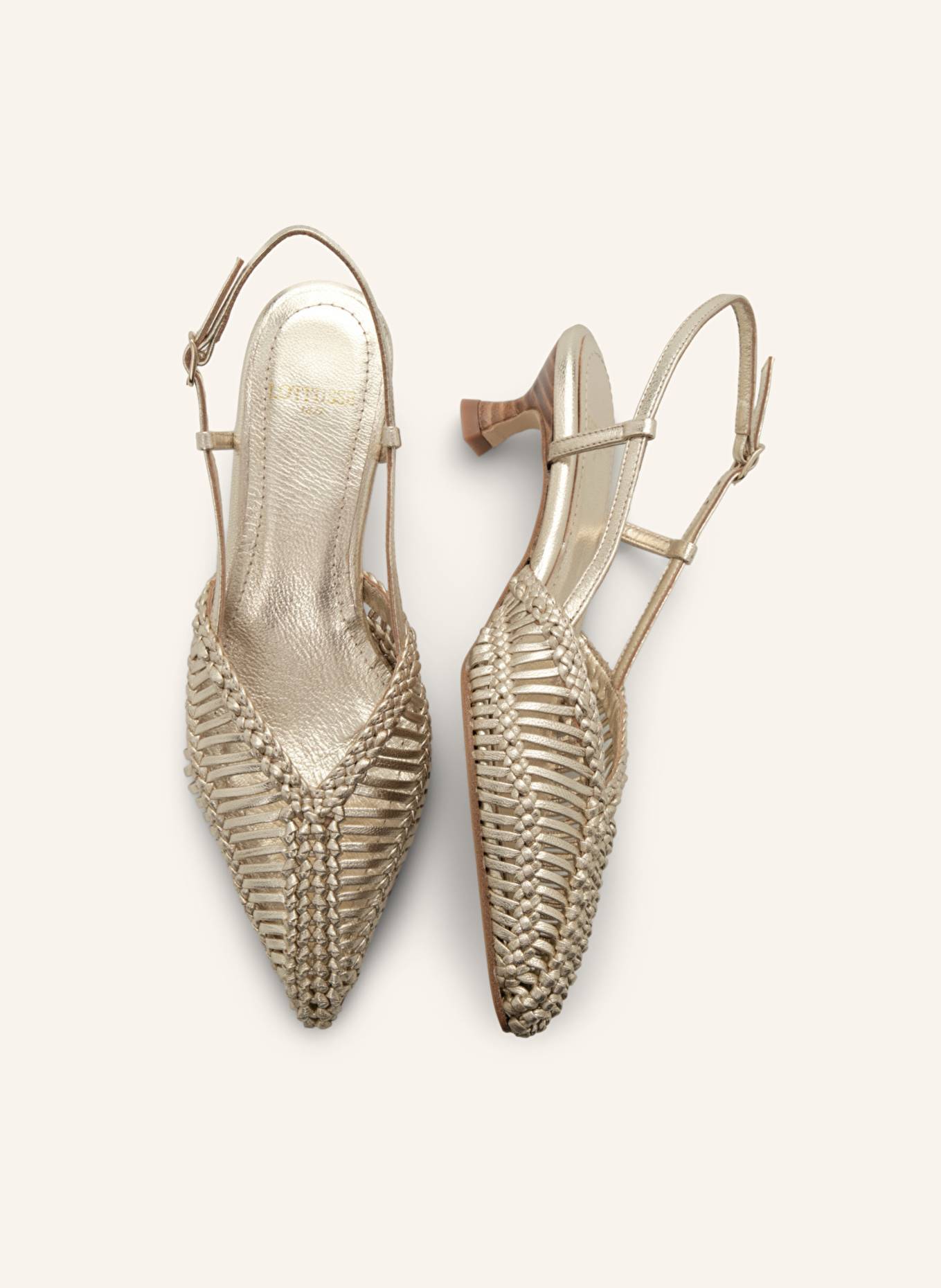 LOTTUSSE Slingbacks EDIT: GOLD