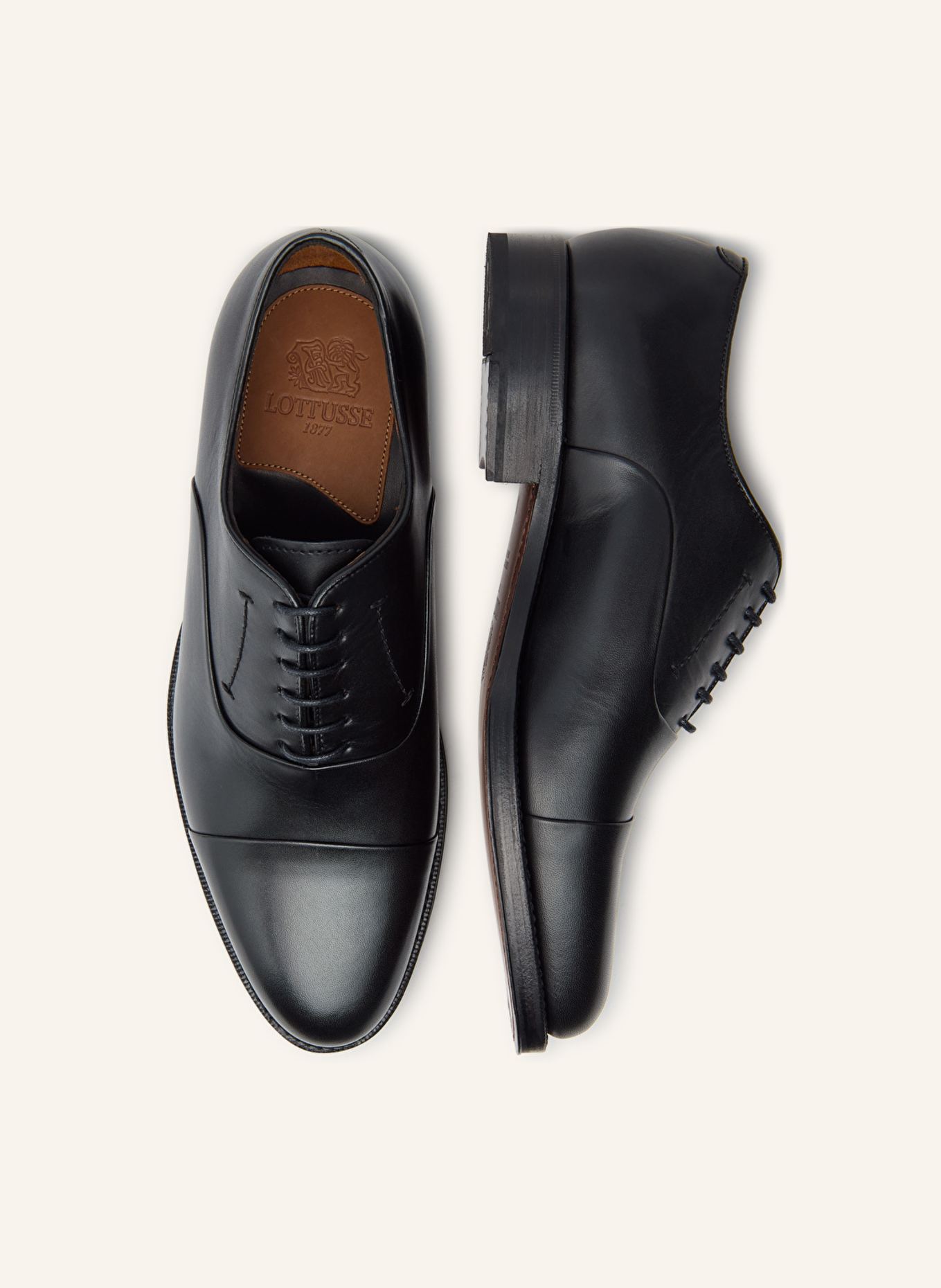 LOTTUSSE Oxfordschuhe PREMIUM: SCHWARZ