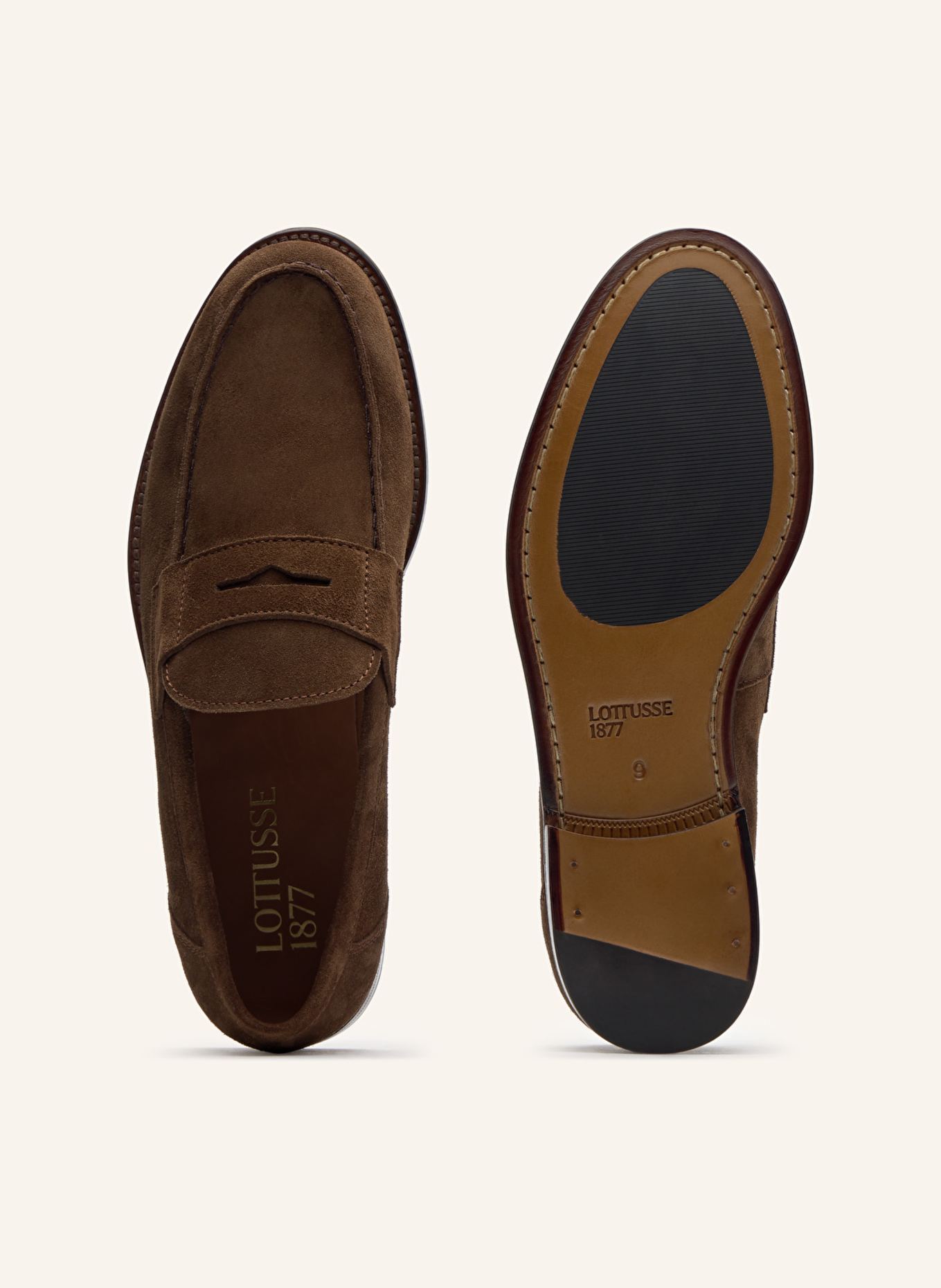 LOTTUSSE Loafers YALE: BRAUN