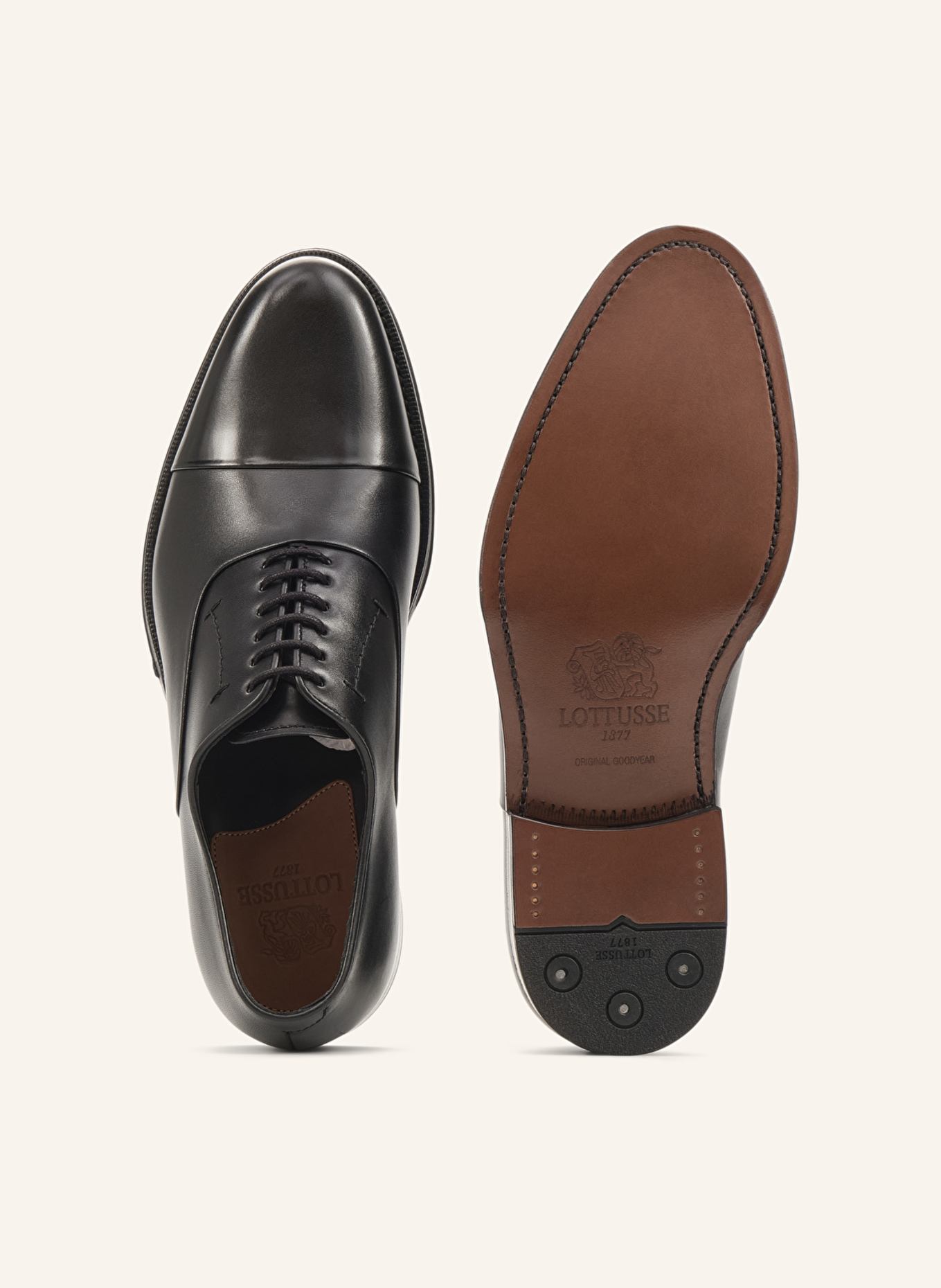 LOTTUSSE Oxfordschuhe PREMIUM: SCHWARZ