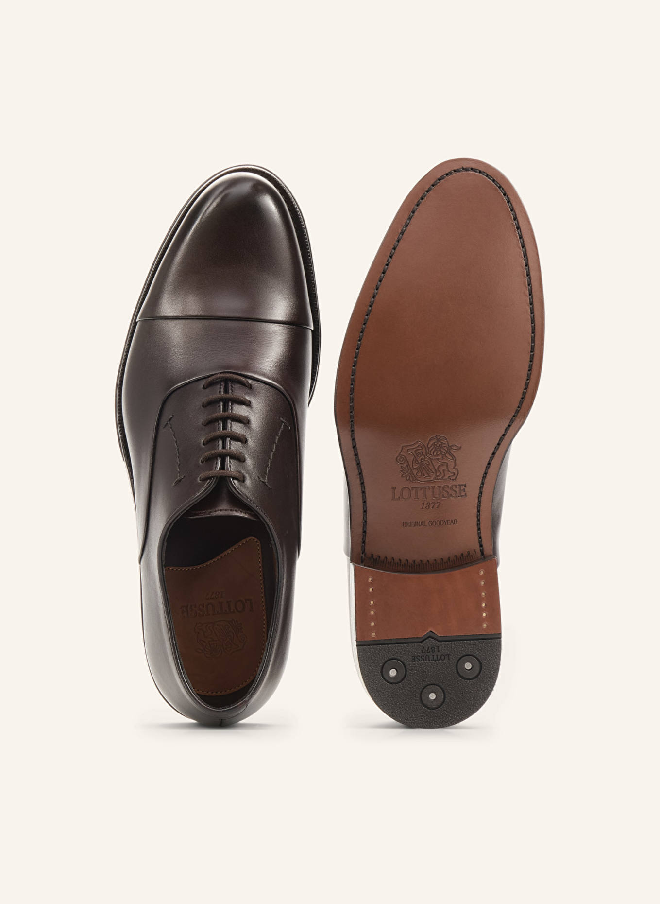 LOTTUSSE Oxfordschuhe PREMIUM: BRAUN