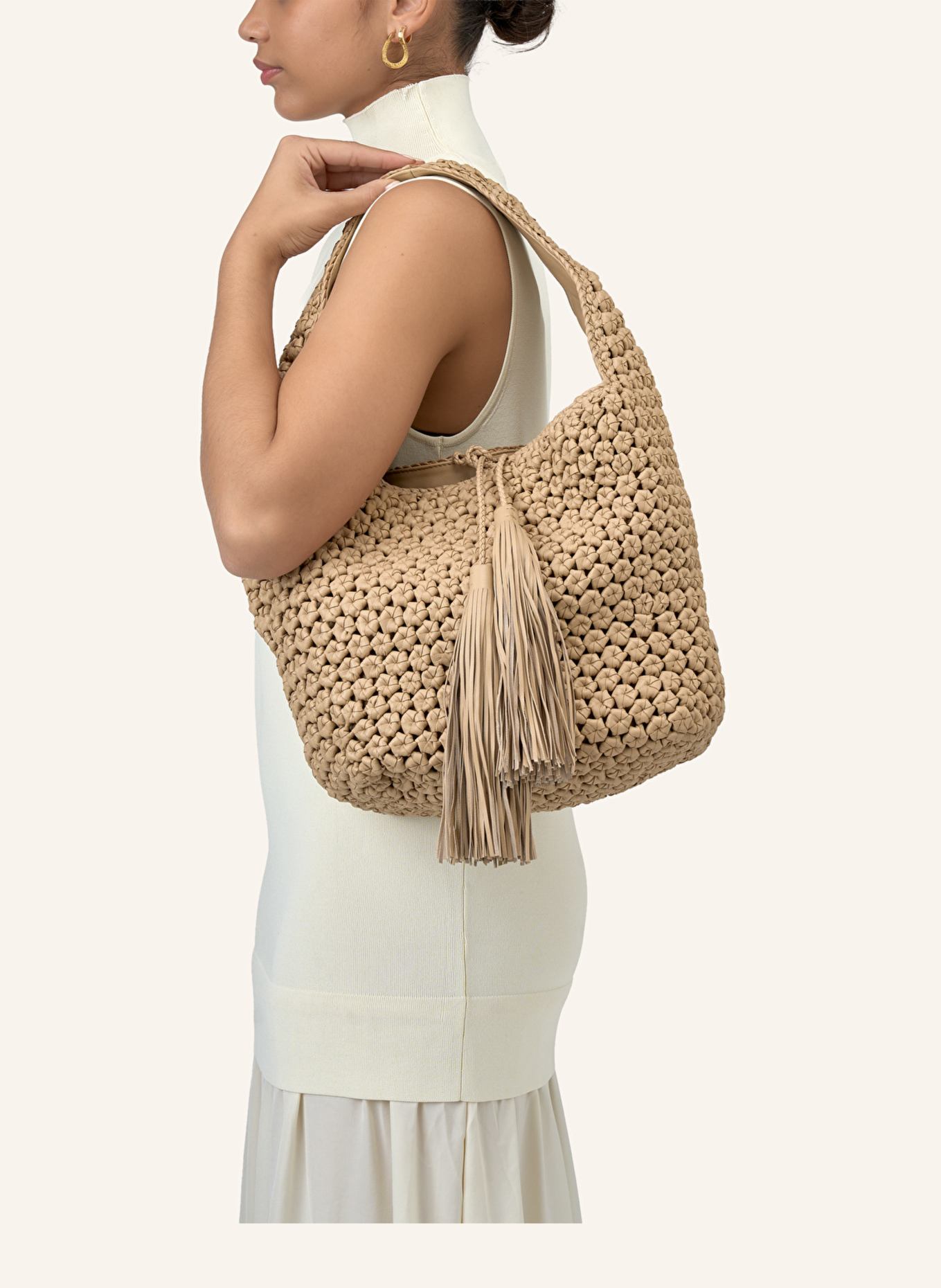 LOTTUSSE Hobo-Tasche NOODBAG: BEIGE