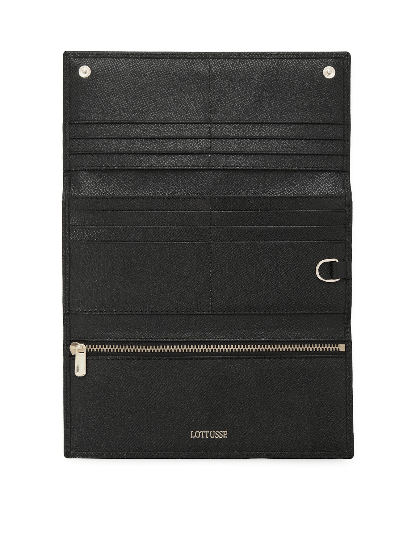 LOTTUSSE Mittlere Brieftasche BORNE: SCHWARZ