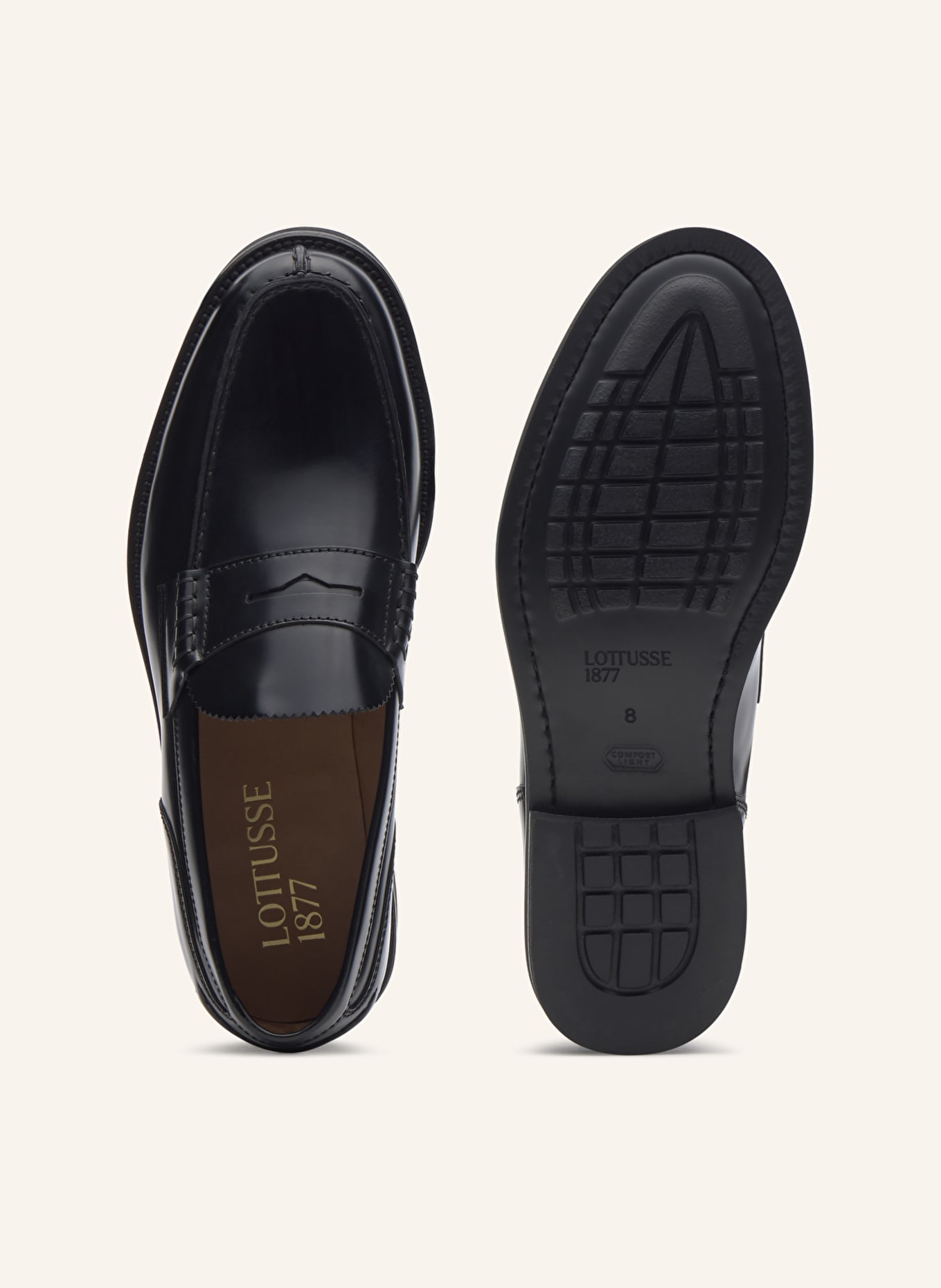 LOTTUSSE Mokassins DAYTONA: SCHWARZ