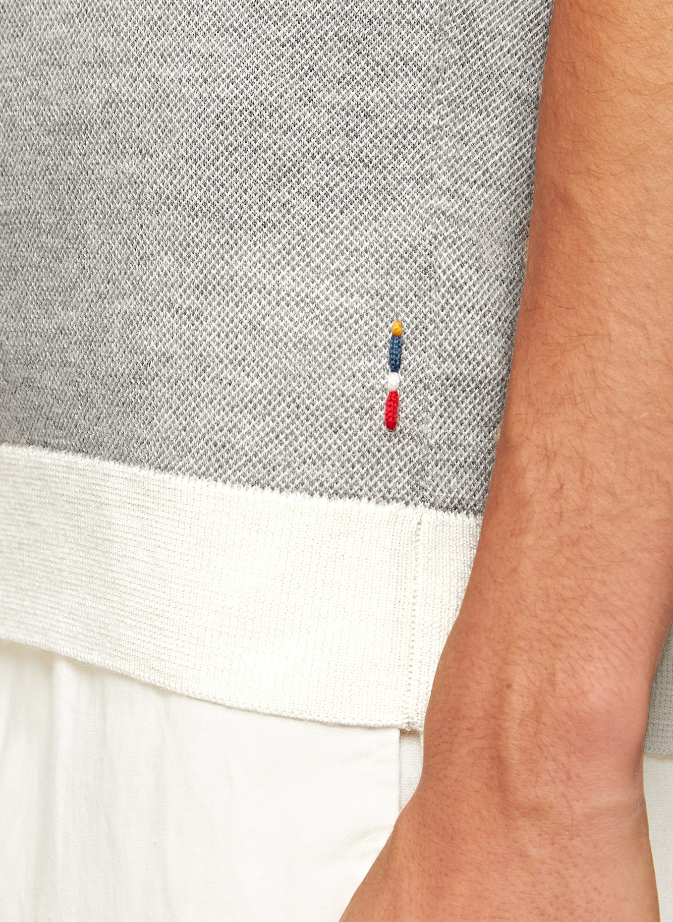 ORLEBAR BROWN Poloshirt HORTON CONTRAST, Farbe: HELLGRAU/ WEISS (Bild 3)