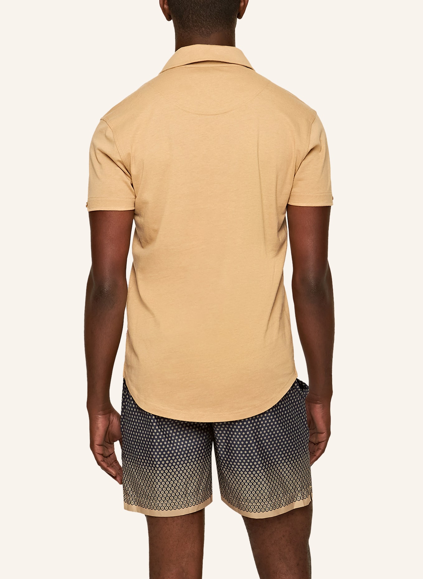 ORLEBAR BROWN Poloshirt SEBASTIAN COTTON SILK, Farbe: CAMEL (Bild 2)