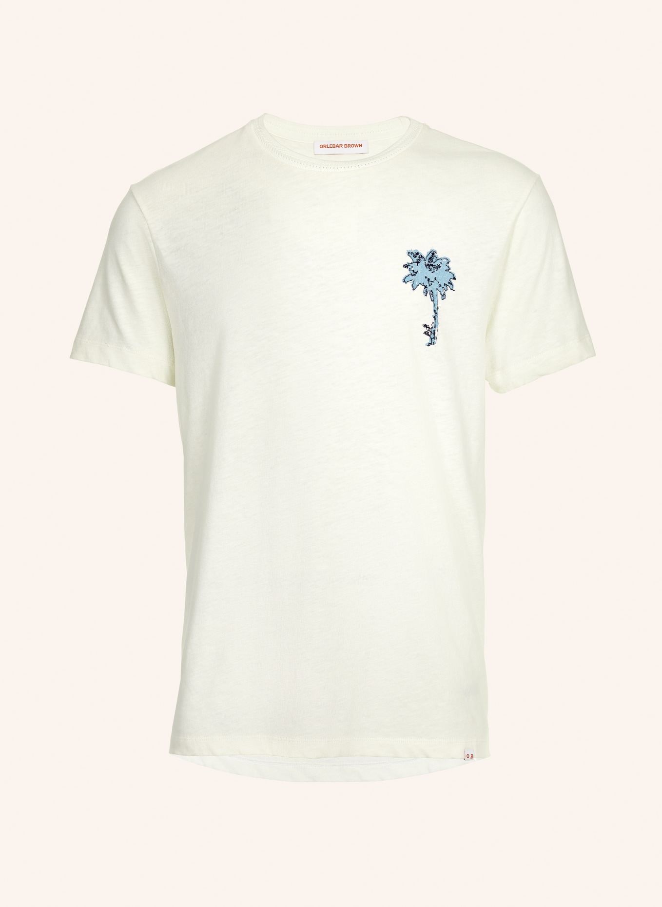 ORLEBAR BROWN T-Shirt OB CLASSIC TEE PRINT MINI EMBROIDERY, Farbe: WEISS (Bild 1)