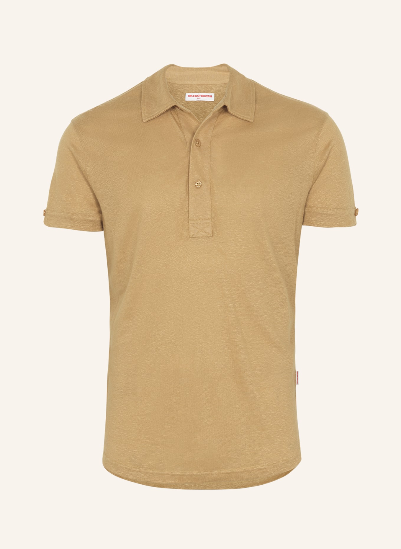 ORLEBAR BROWN Poloshirt SEBASTIAN LINEN, Farbe: CAMEL (Bild 1)