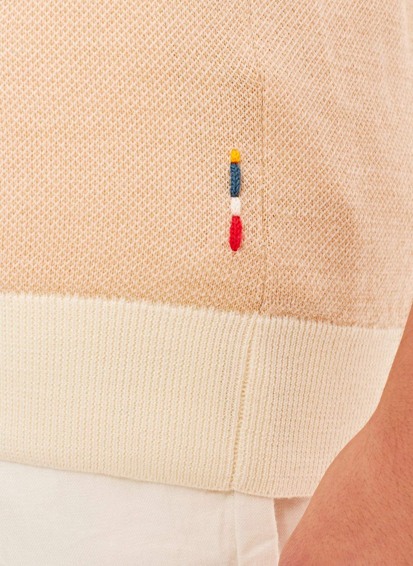ORLEBAR BROWN Poloshirt HORTON CONTRAST, Farbe: CAMEL/ WEISS (Bild 3)