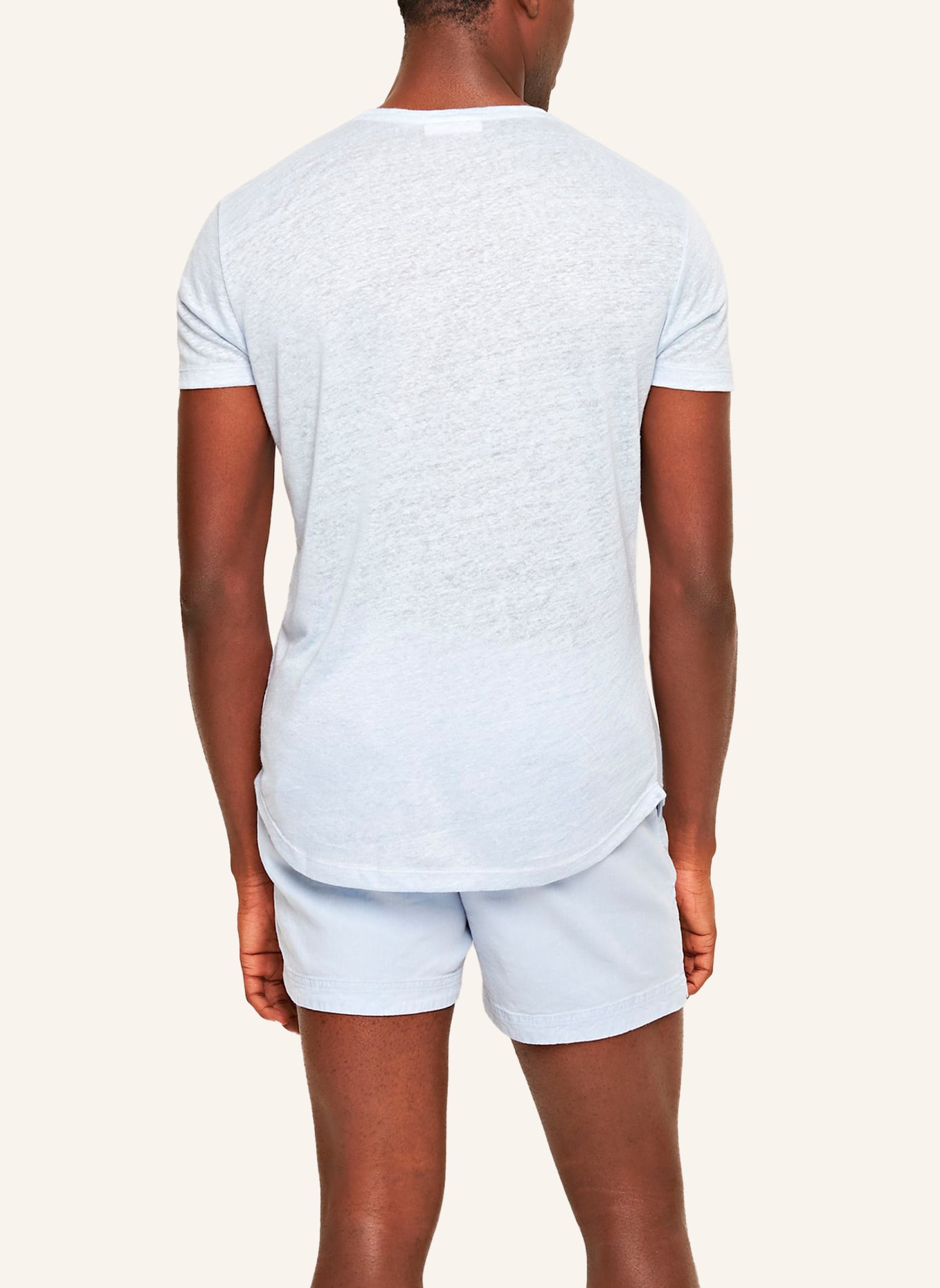 ORLEBAR BROWN T-Shirt OB-T LINEN, Farbe: HELLBLAU (Bild 2)
