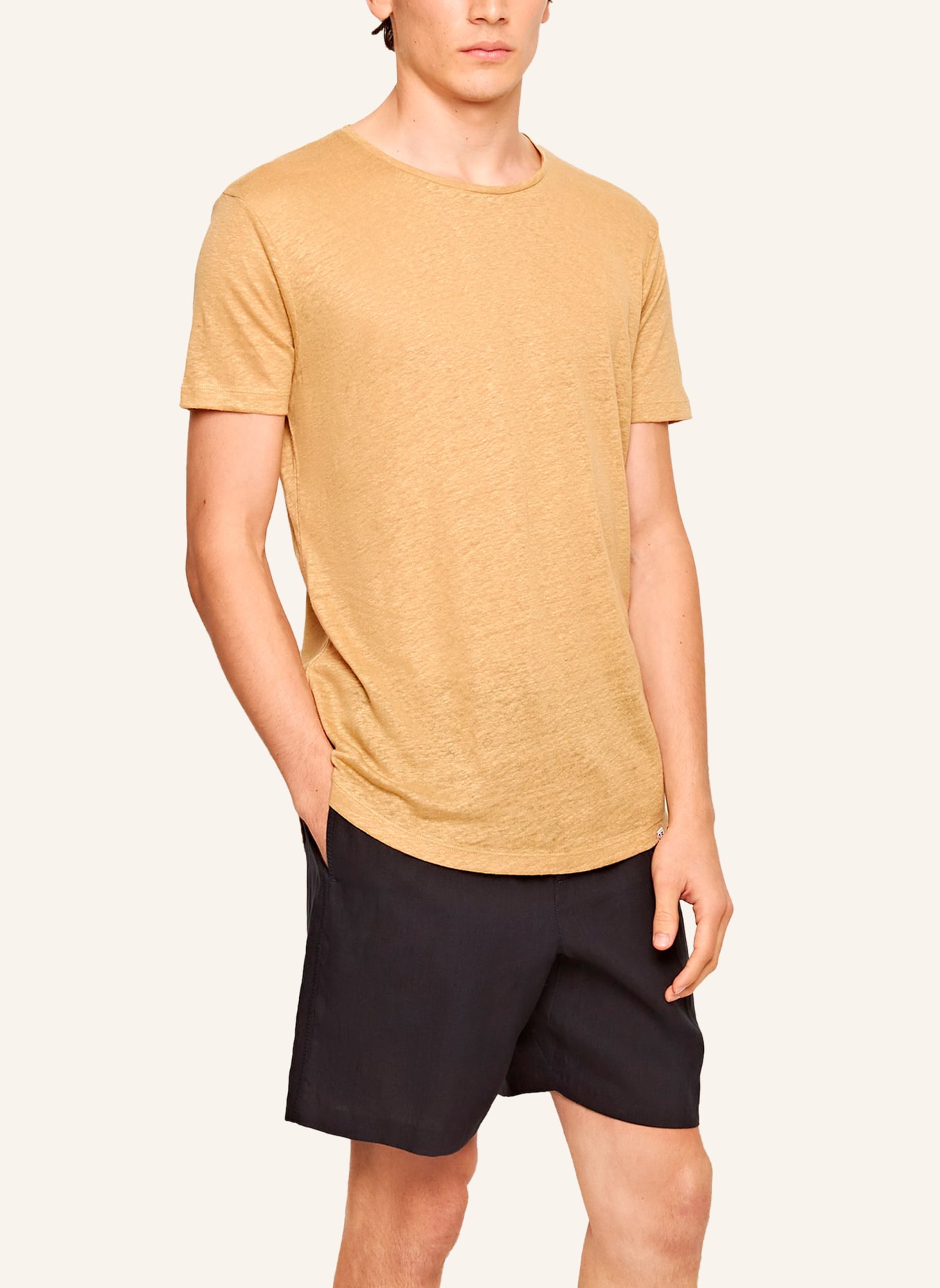 ORLEBAR BROWN T-Shirt OB-T LINEN, Farbe: CAMEL (Bild 4)