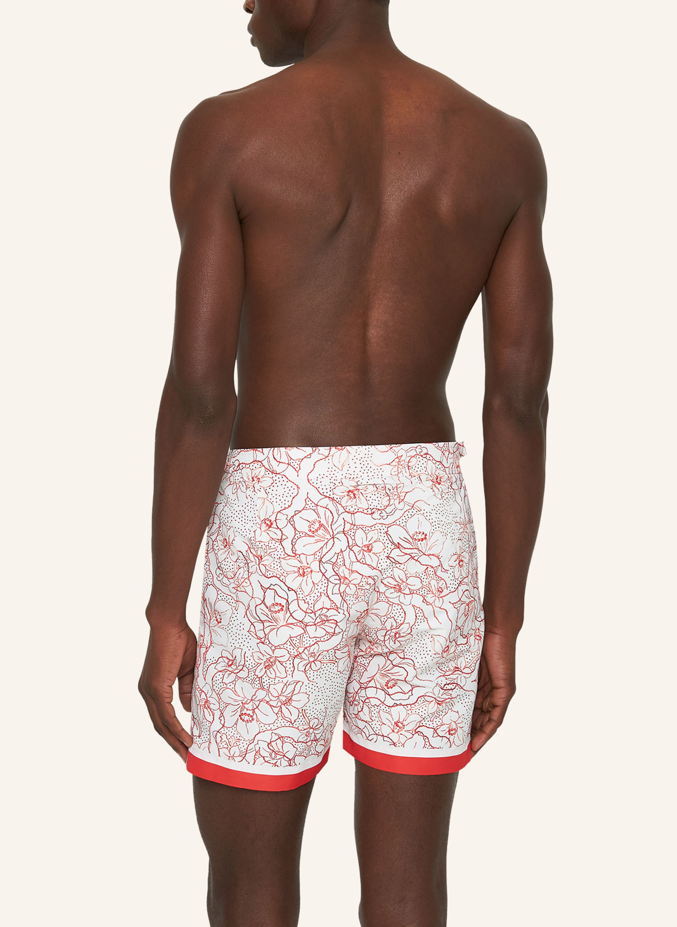 ORLEBAR BROWN Badeshorts BULLDOG FLORAL NOUVEAU, Farbe: WEISS/ ROT (Bild 2)