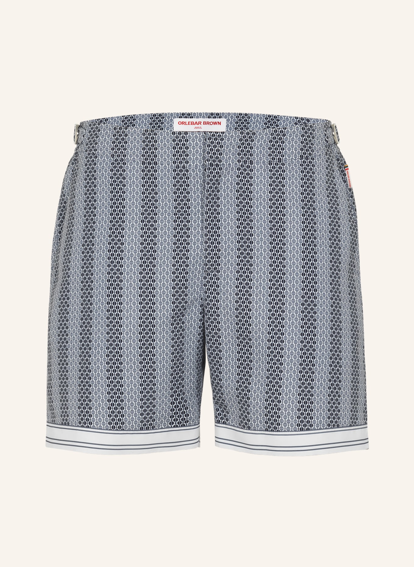 ORLEBAR BROWN Badeshorts BULLDOG RILLS, Farbe: DUNKELBLAU/ WEISS (Bild 1)