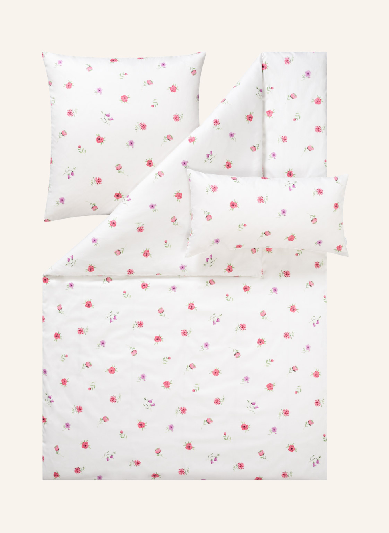 ESTELLA Bettwäsche MARION: ROT/ DUNKELROT