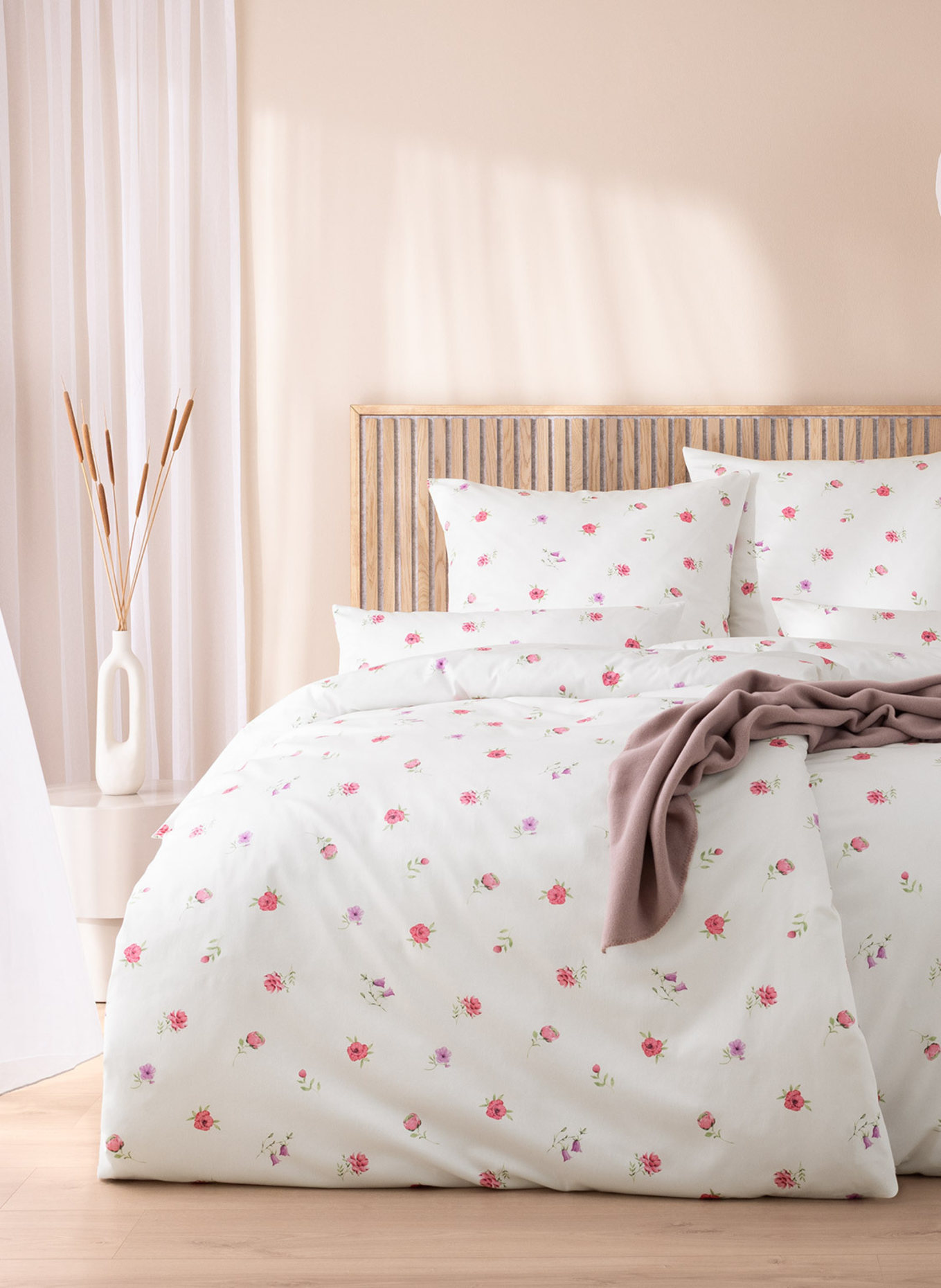 ESTELLA Bettwäsche MARION: ROT/ DUNKELROT