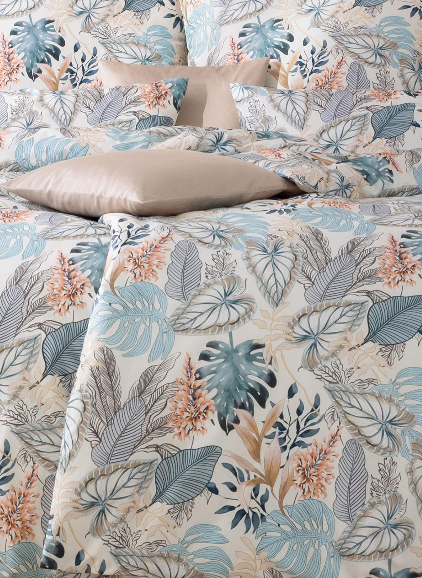 ESTELLA Bettwäsche LIANE: BLAU/ DUNKELBLAU