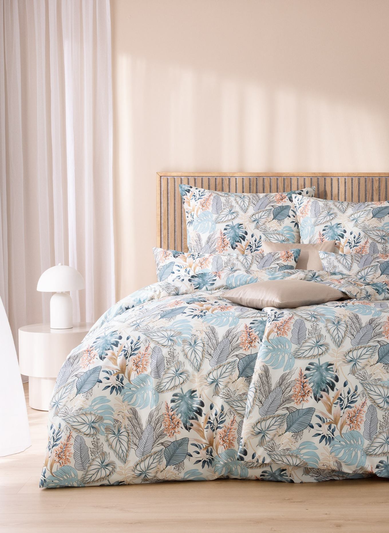 ESTELLA Bettwäsche LIANE: BLAU/ DUNKELBLAU