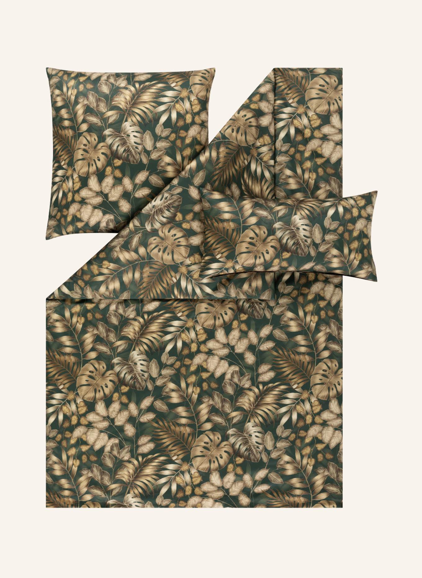 ESTELLA Bettwäsche YARA: GRÜN/ DUNKELGRÜN