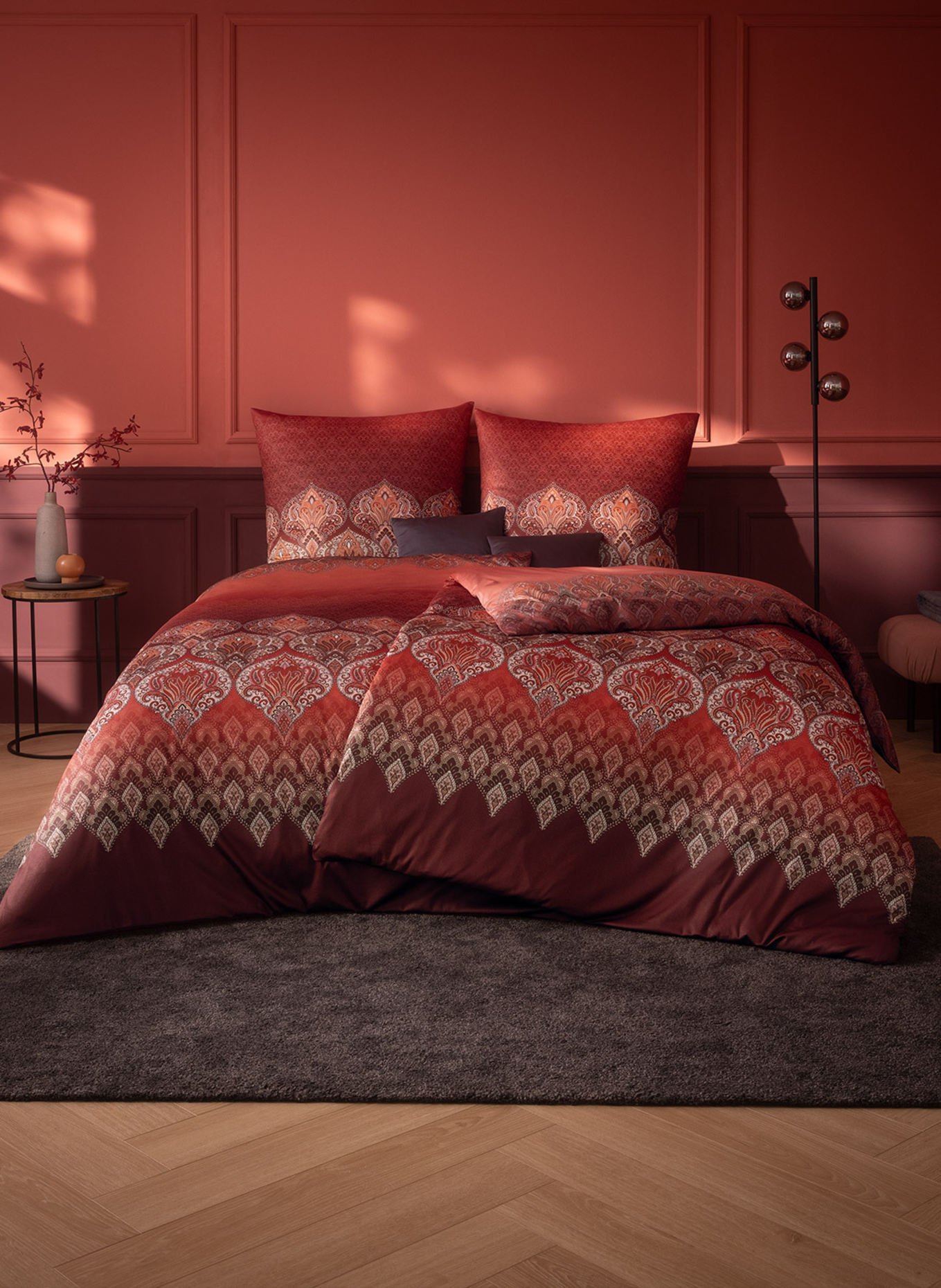 ESTELLA Bettwäsche SOPHIA: DUNKELROT/ DUNKELLILA