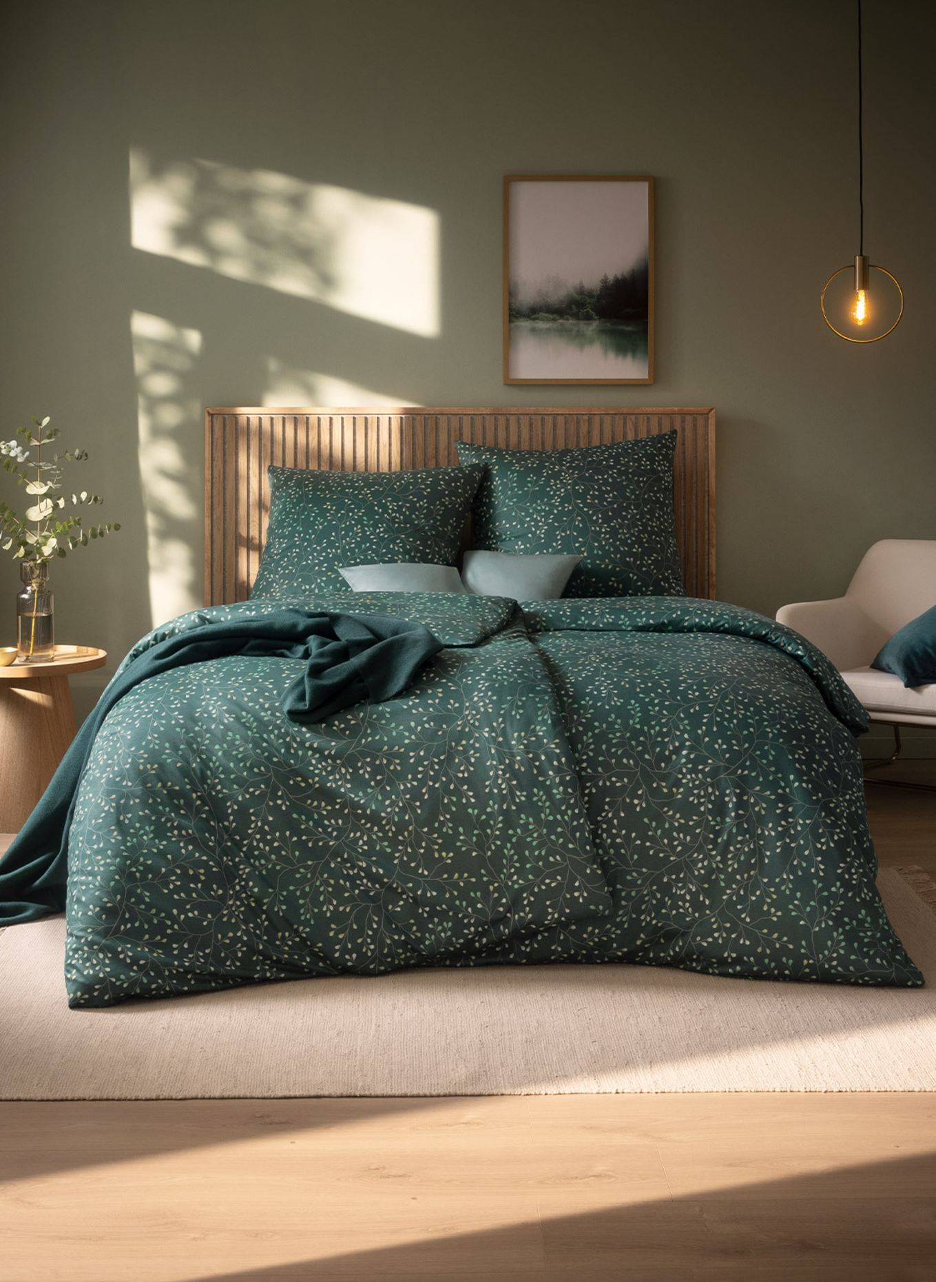 ESTELLA Bettwäsche ALINE: BLAU/ DUNKELBLAU