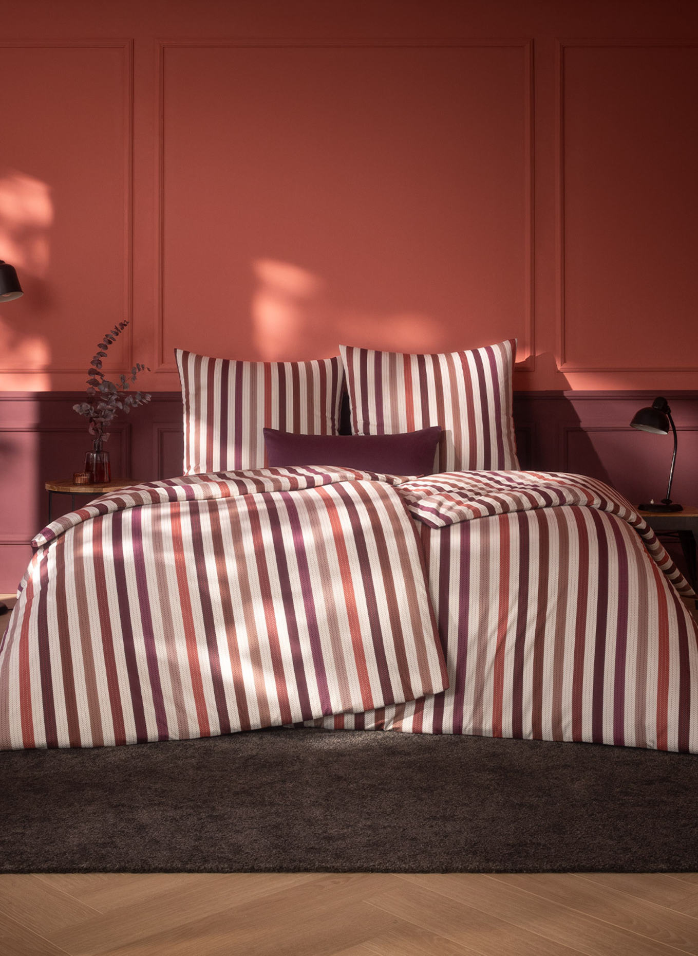 ESTELLA Bettwäsche TAVARO: DUNKELROT