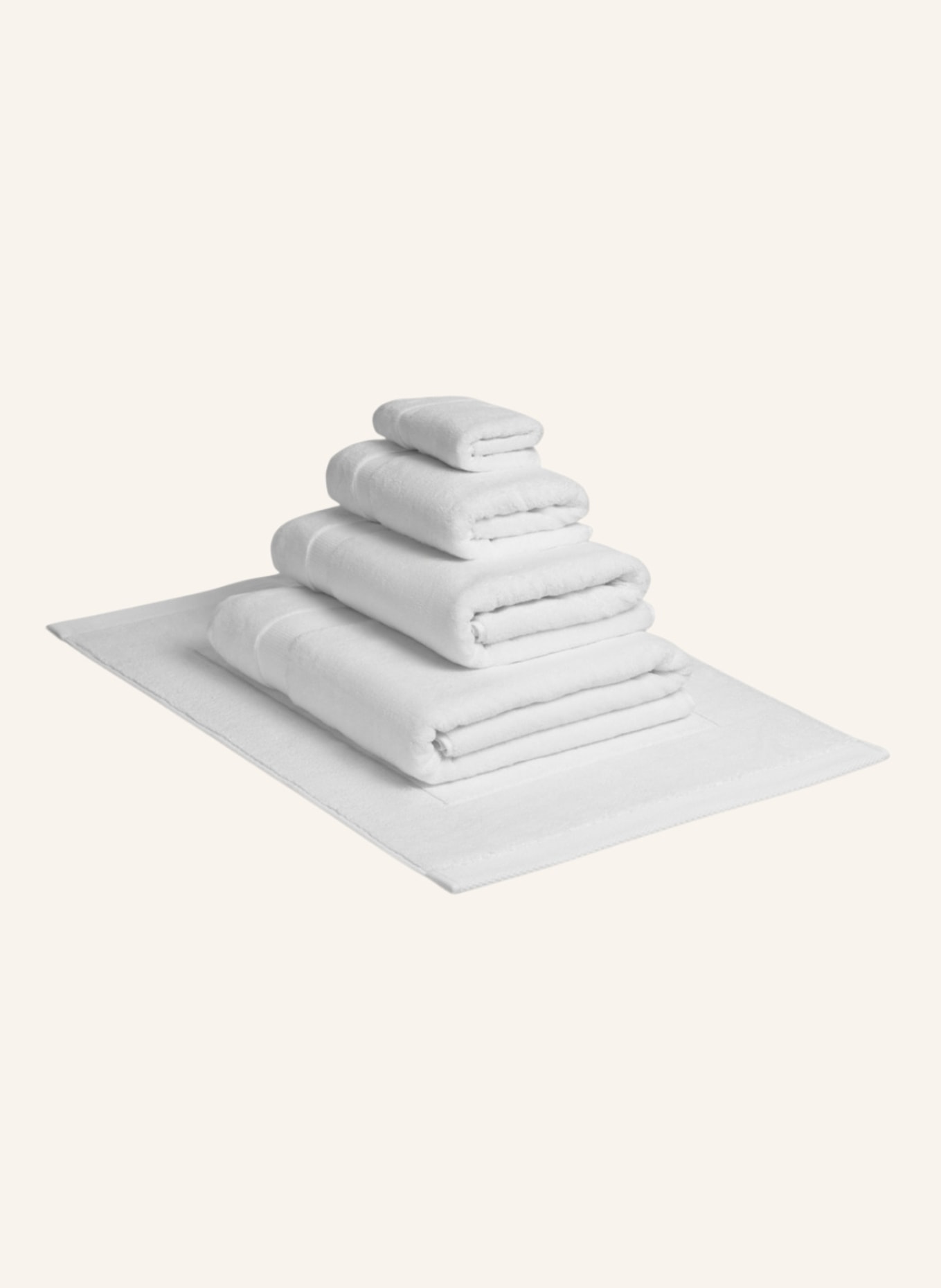 ROYFORT 2er-Set Handtuch GRACE aus Baumwolle, Farbe: WEISS (Bild 3)
