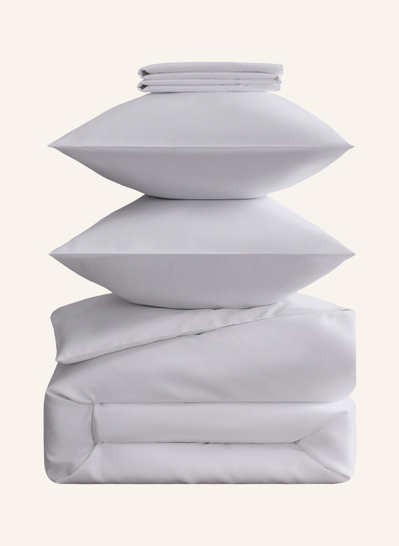 ROYFORT Bettwäsche-Set BAUMWOLLE: WEISS