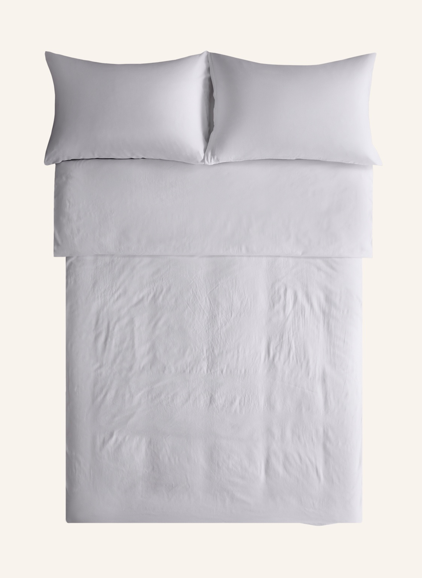 ROYFORT Bettwäsche-Set BAUMWOLLE: WEISS