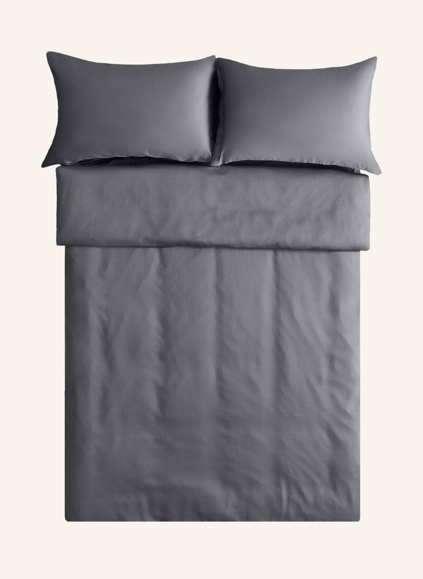 ROYFORT Kissenbezug BAUMWOLLE: DUNKELGRAU