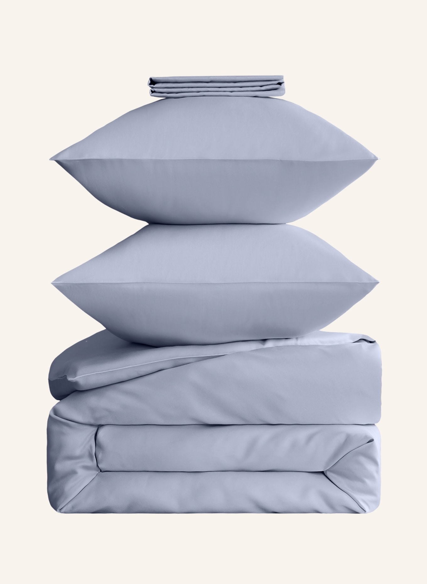 ROYFORT Bettwäsche-Set BAUMWOLLE: HELLBLAU