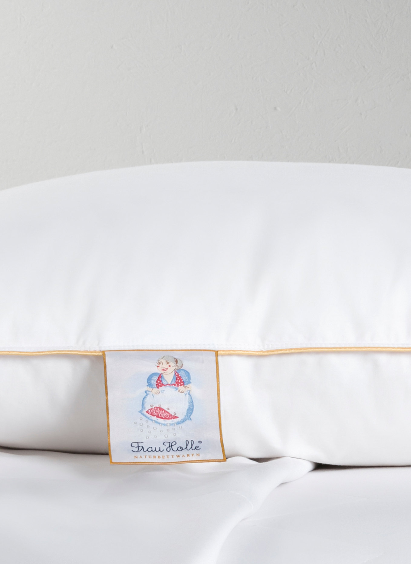 FRAU HOLLE Daunenkopfkissen PREMIUM: WEISS