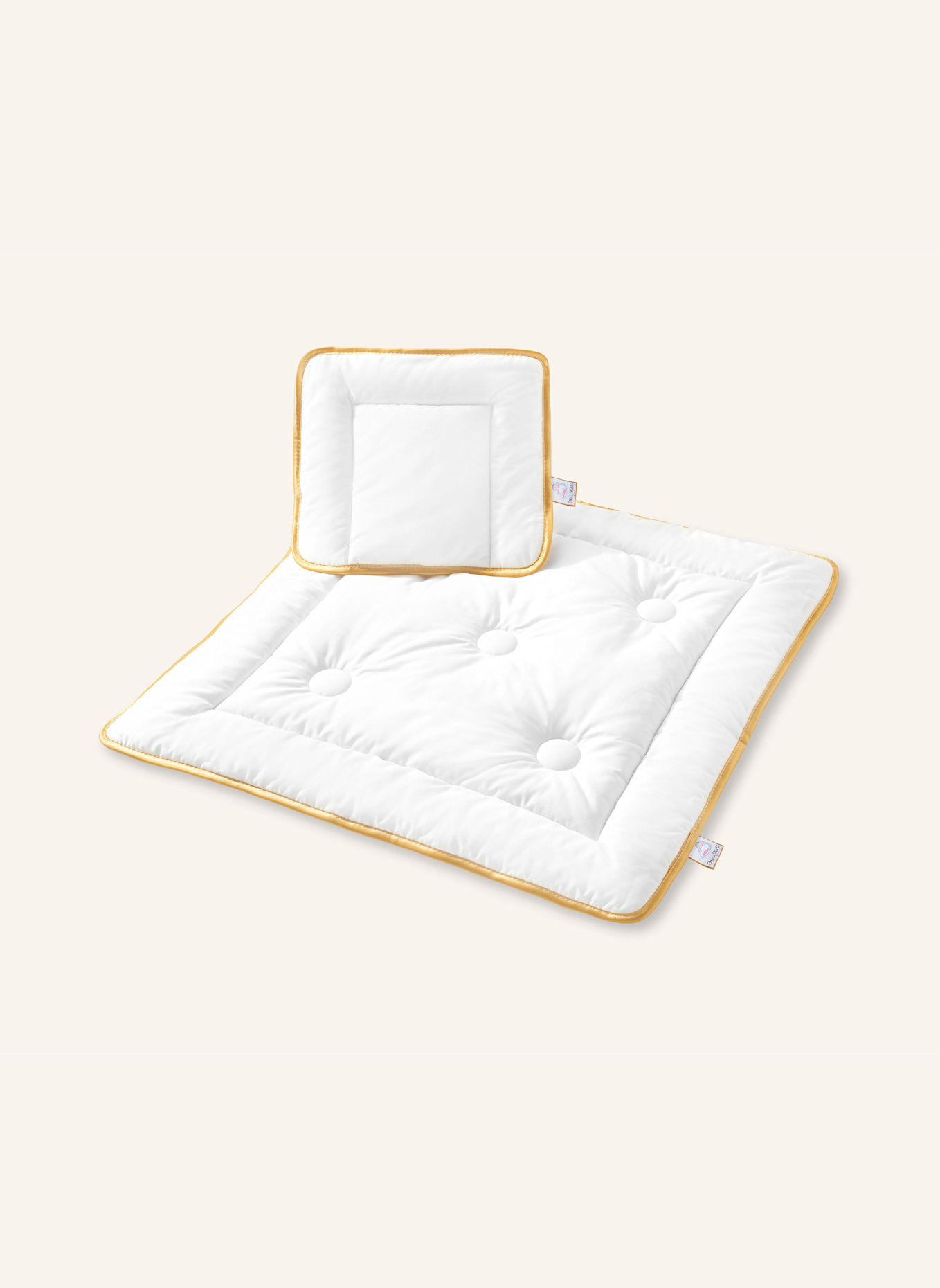 FRAU HOLLE Bettdecke-Kissen-Set BABY: WEISS