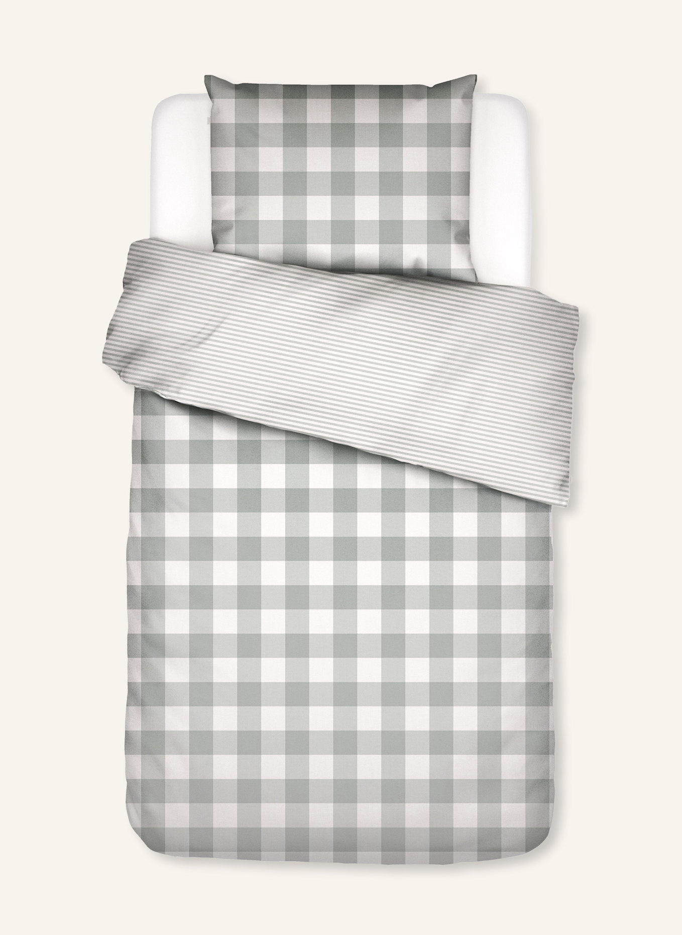 ESSENZA Bettwäsche CHESS: GRÜN