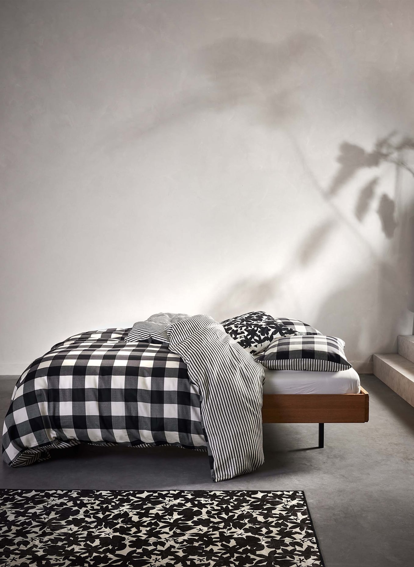 ESSENZA Bettwäsche CHESS: GRAU