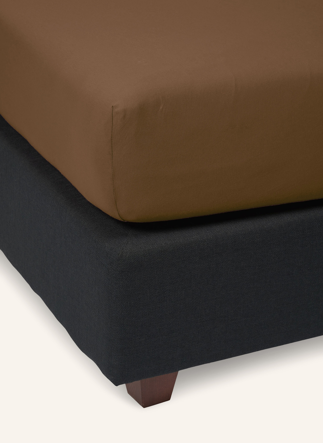 ESSENZA Spannbettlaken THE PERFECT ORGANIC JERSEY: BRAUN